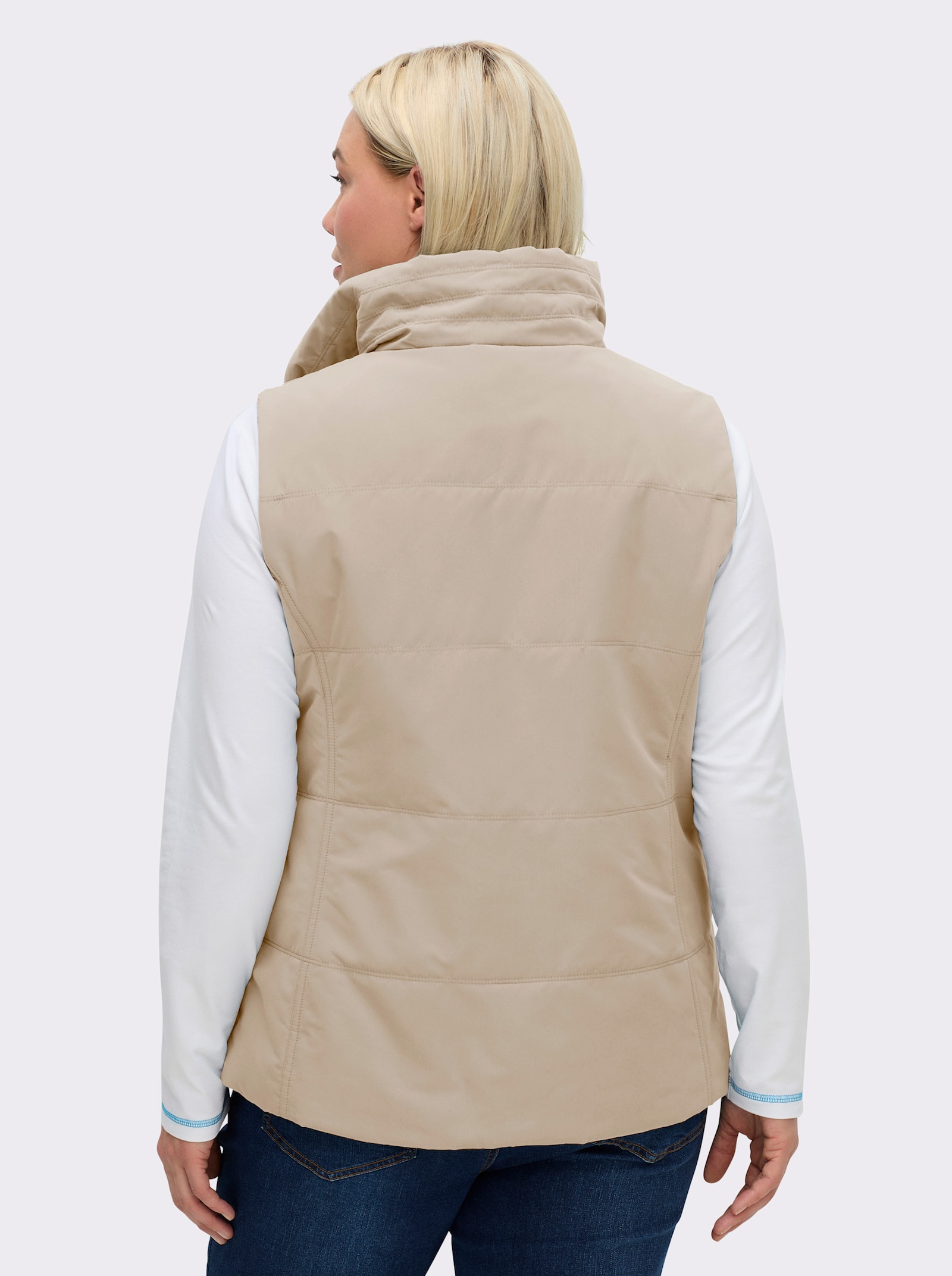 Steppweste in Microfaser-Qualität - beige