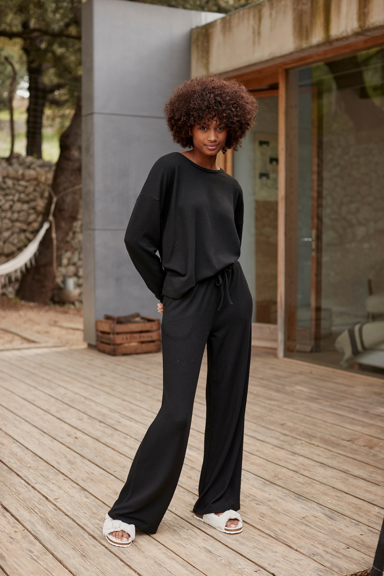 LASCANA Pantalon lounge - noir