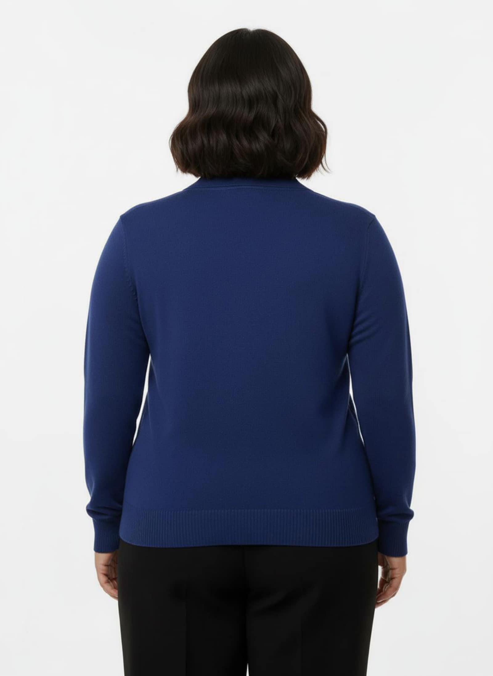 Polopullover mit kurzer Knopfleiste - royalblau