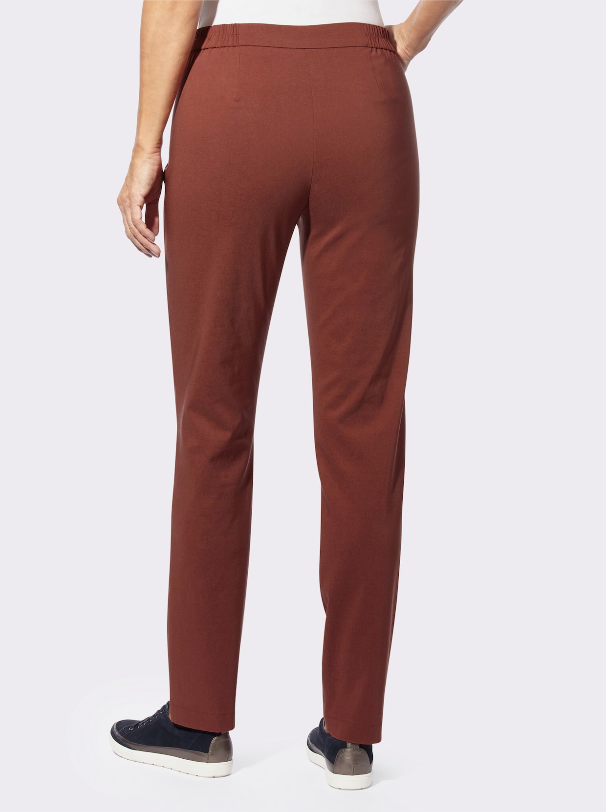 Bengalínové kalhoty - červenohnědá