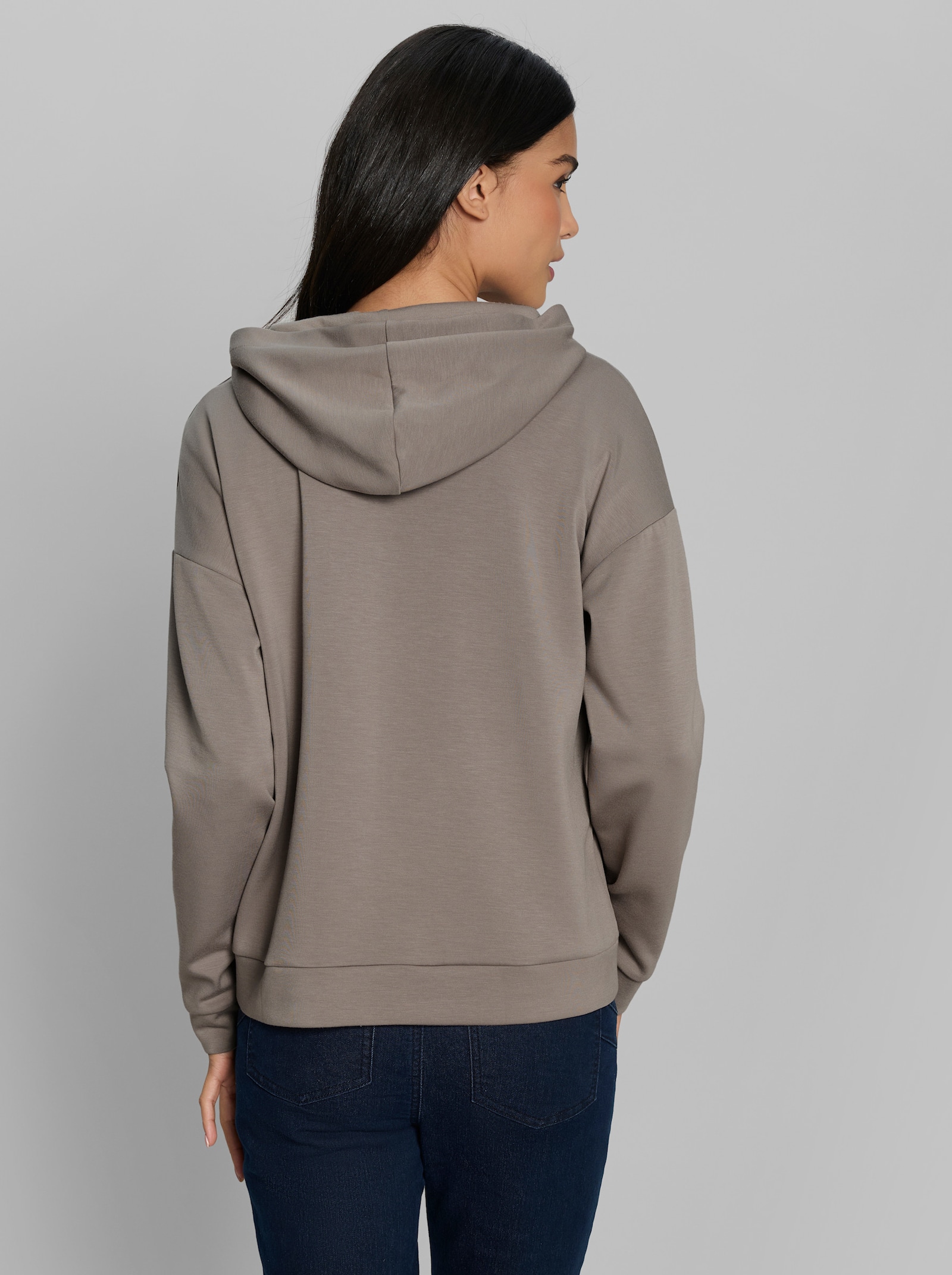 heine Sweatjacke mit Modal - taupe