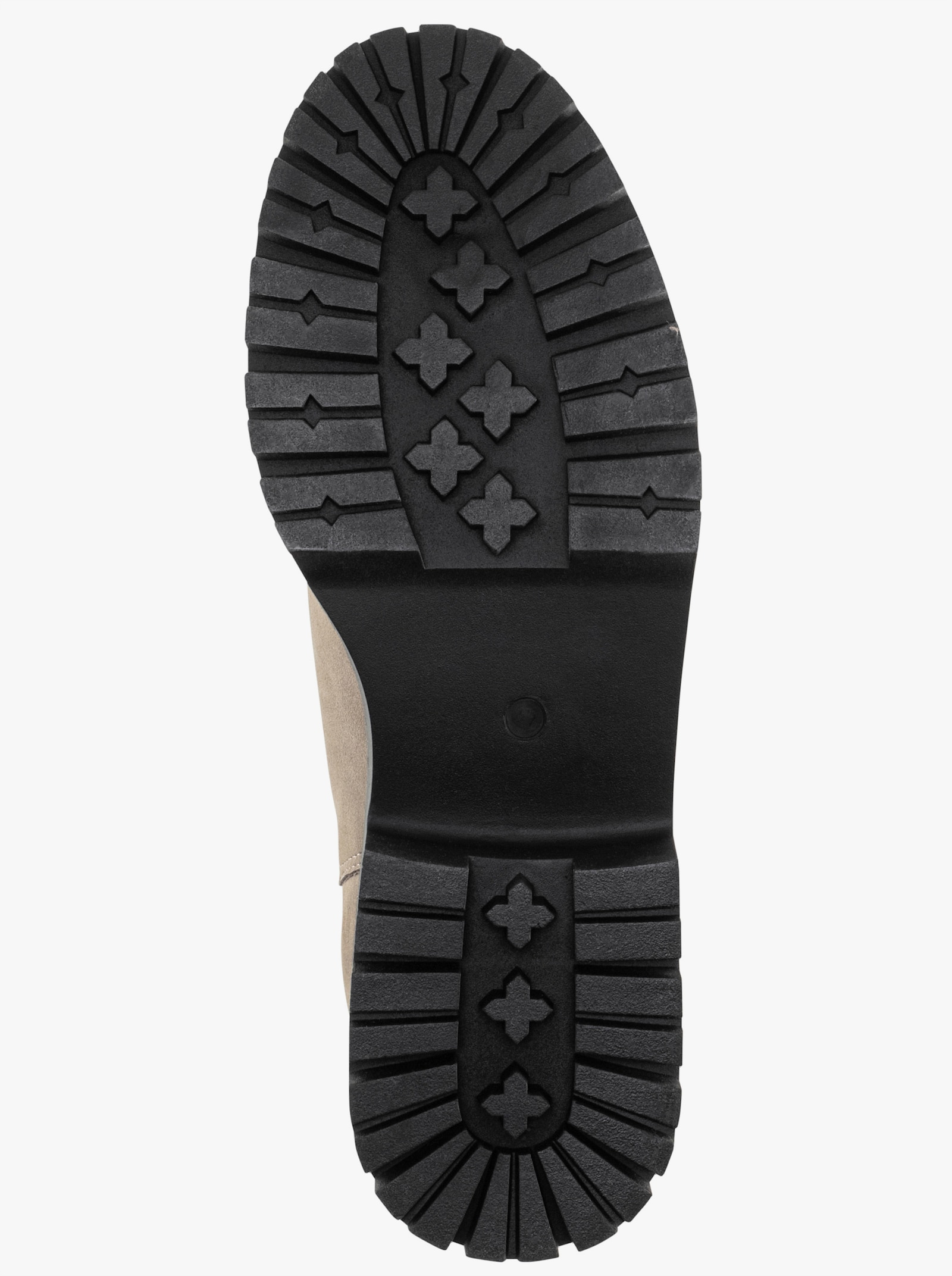 sheego Ankleboots aus Velourslederimitat - taupe