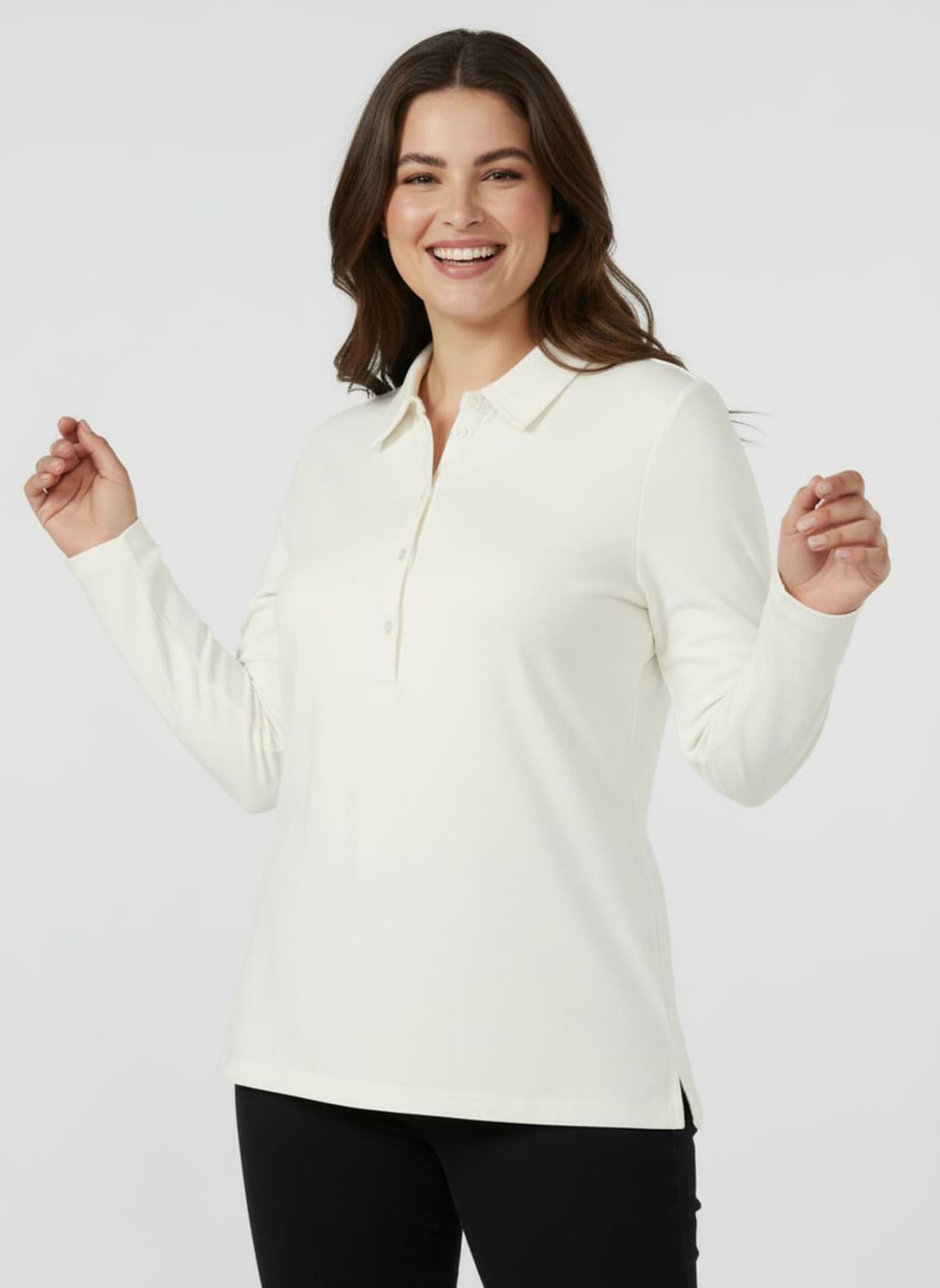 Poloshirt aus Baumwoll-Qualität - ecru