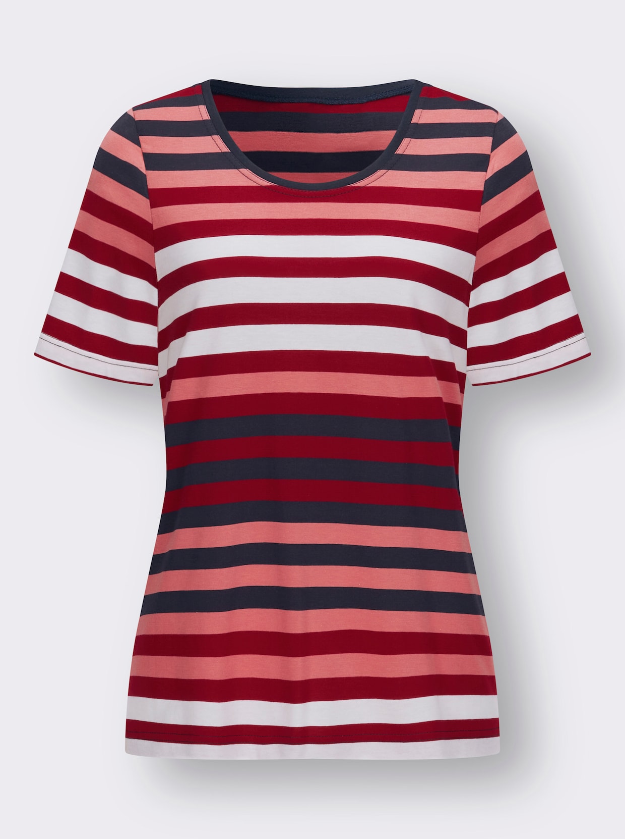 Tričko s krátkymi rukávmi - Red-navy pruh design