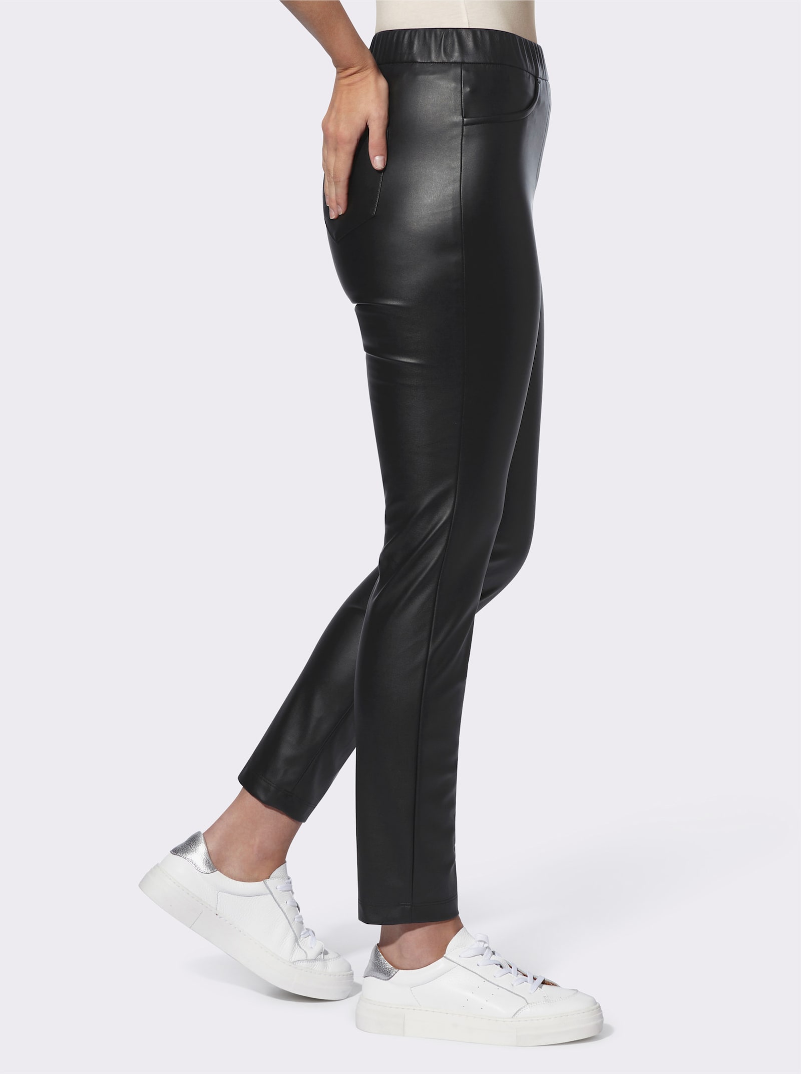 heine Leggings aus Leder-Imitat - schwarz