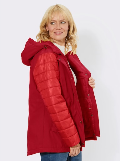 Softshelljacke im Material-Mix - rot