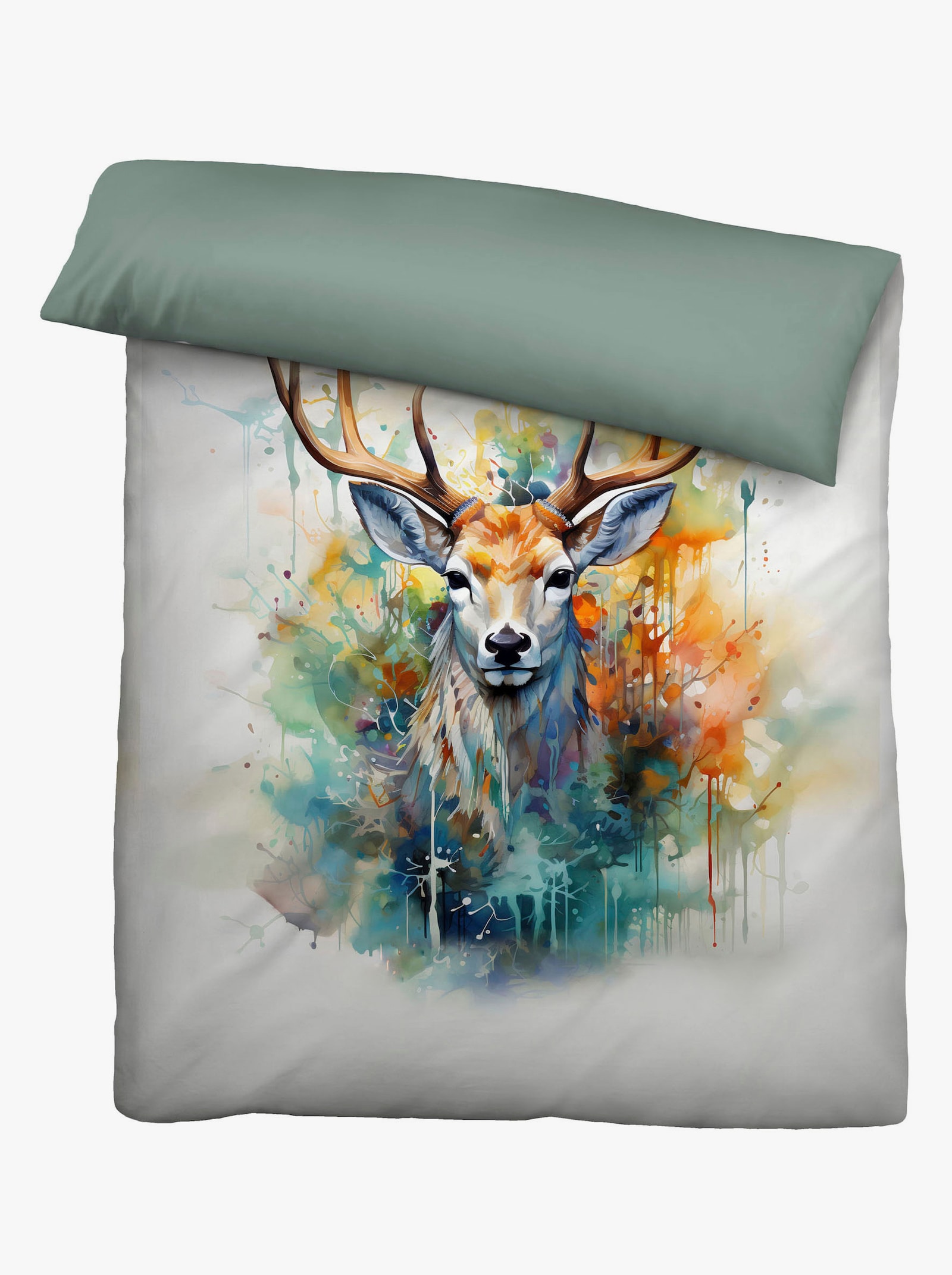 Biberna Wendebettwäsche - natur-bunt