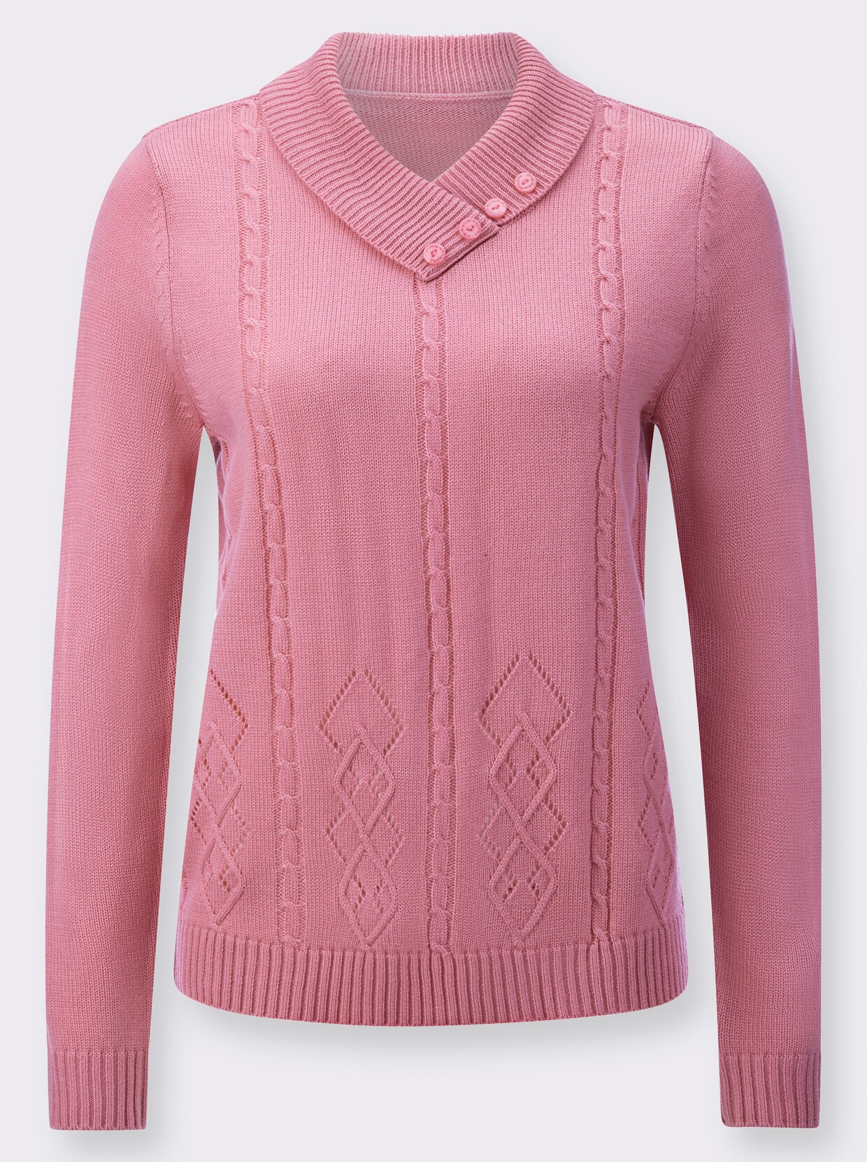 Pullover met V-hals - oudroze