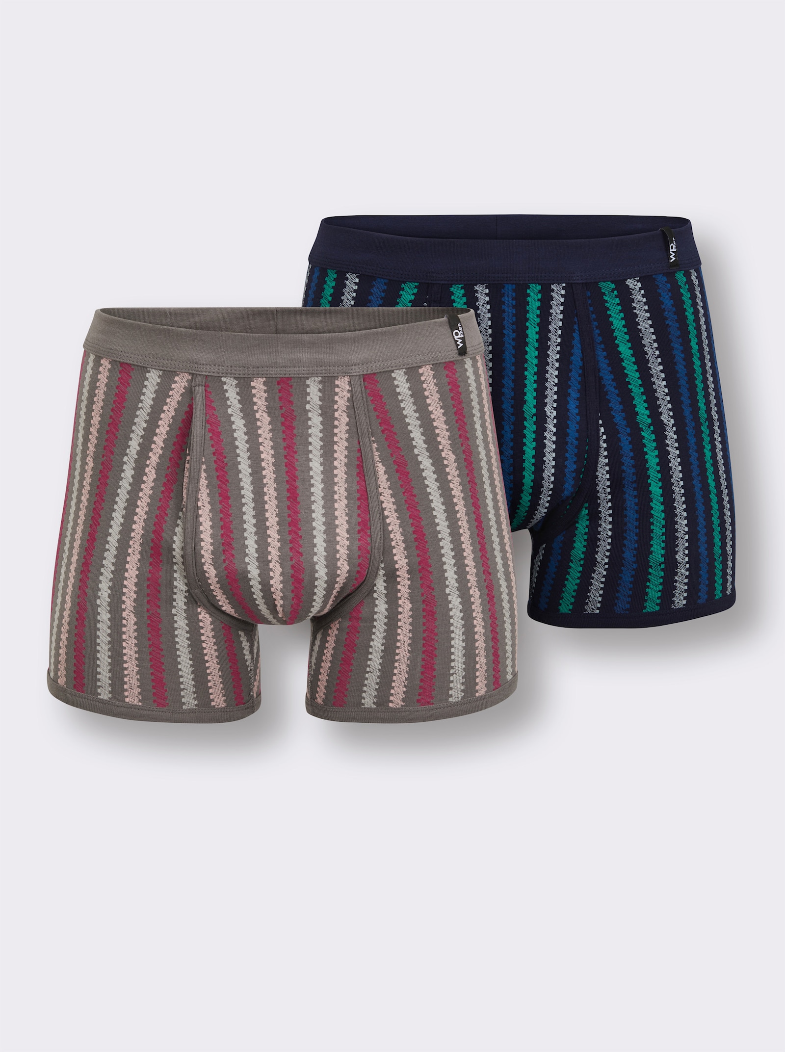 wäschepur men Hose kurz - anthrazit-bedruckt + marine-bedruckt