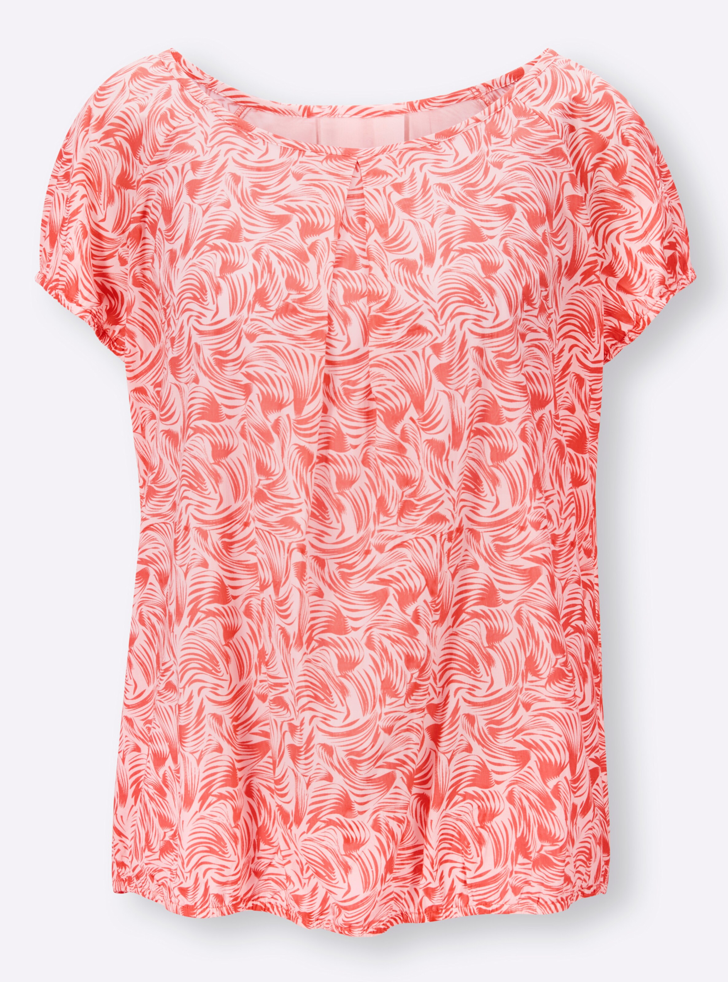 Witt Weiden Damen Druckbluse koralle ecru bedruckt  - Onlineshop Witt Weiden