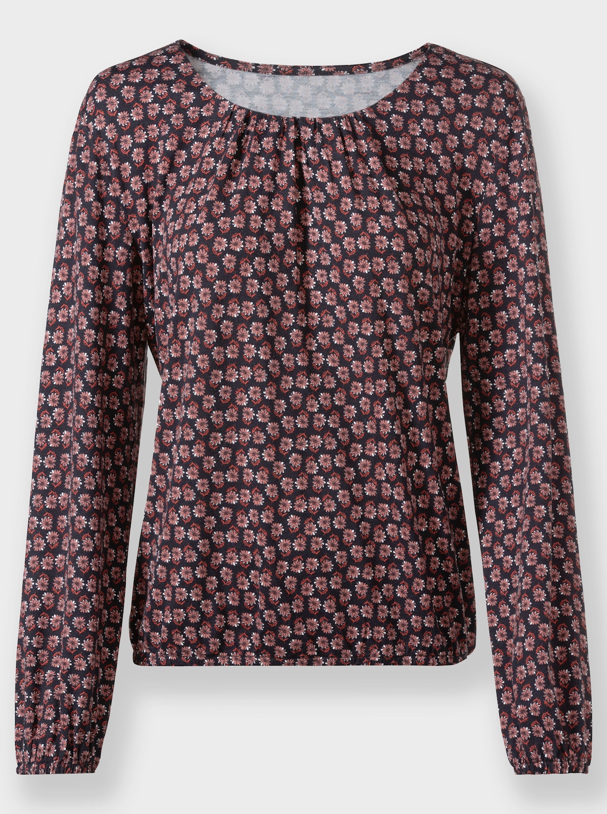 Shirt met print - zwart/roestrood bedrukt