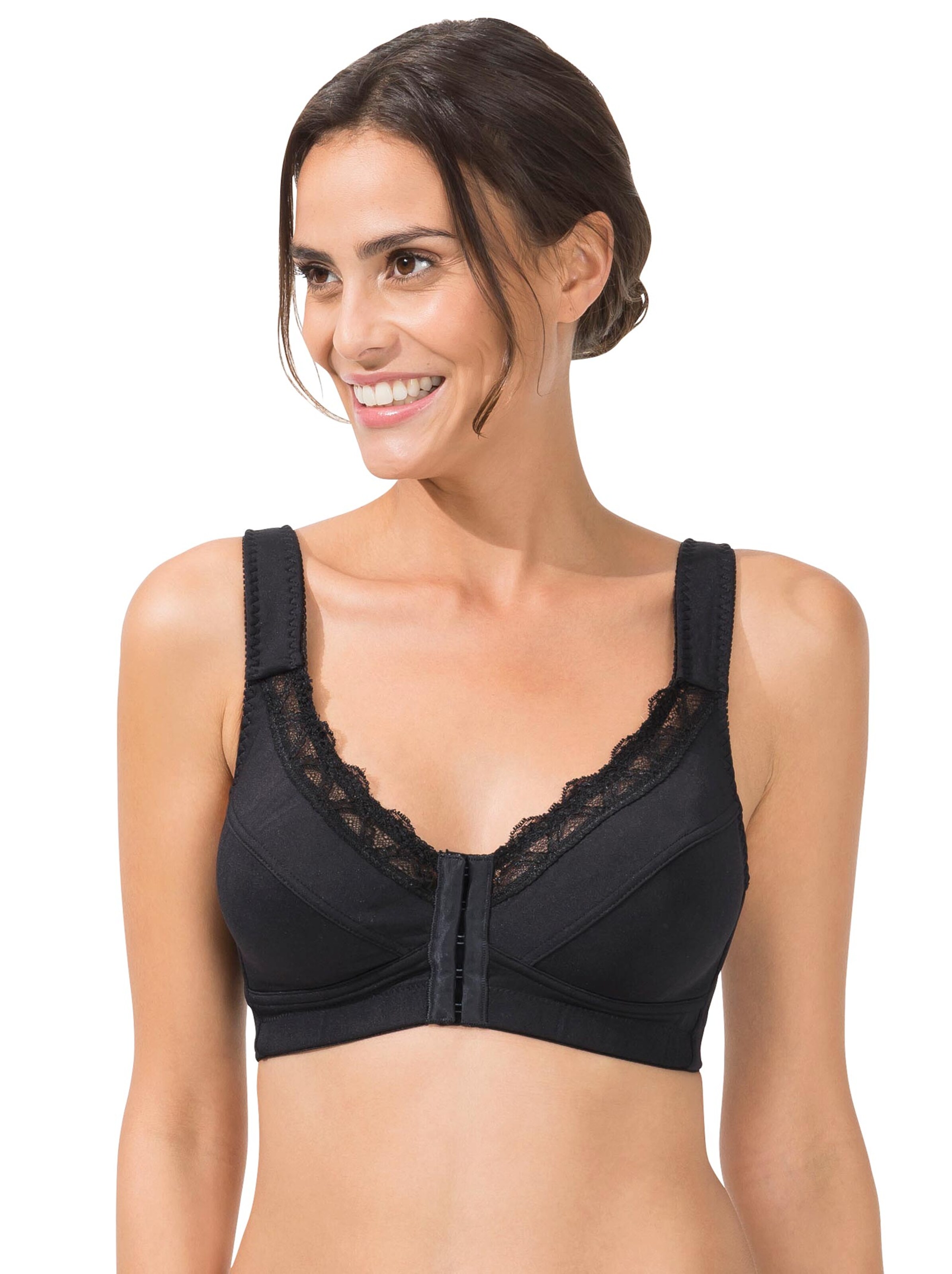 Vorderverschluss-BH - schwarz