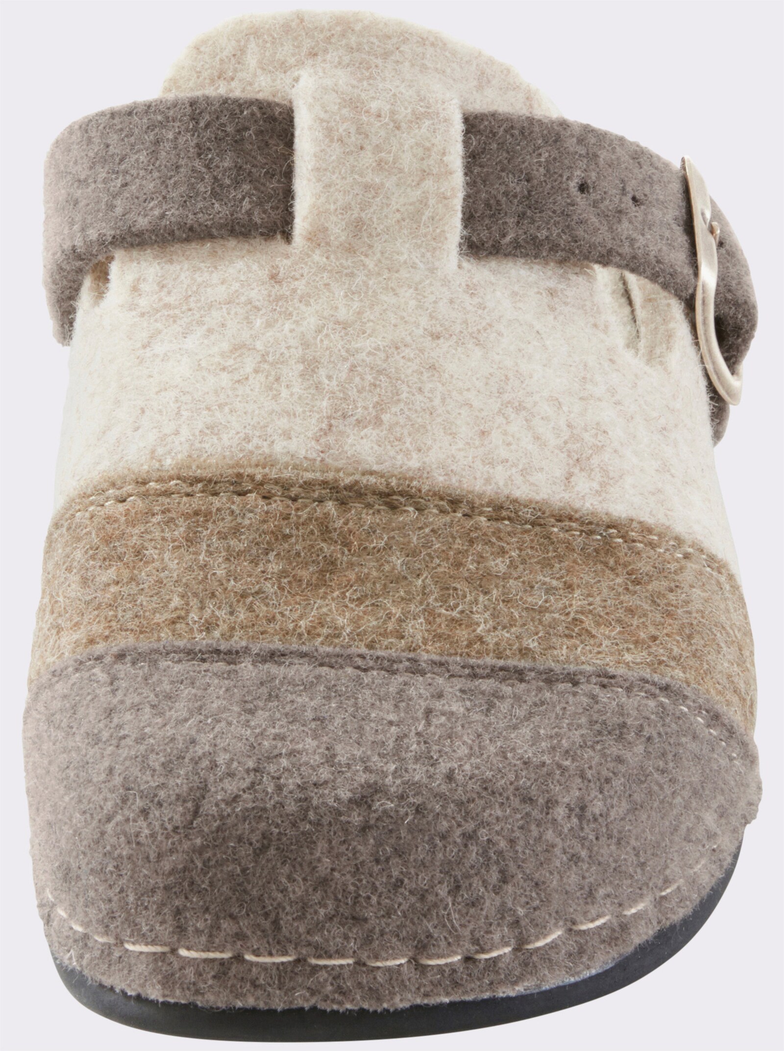 Dr. Feet Hausschuh - taupe-gestreift