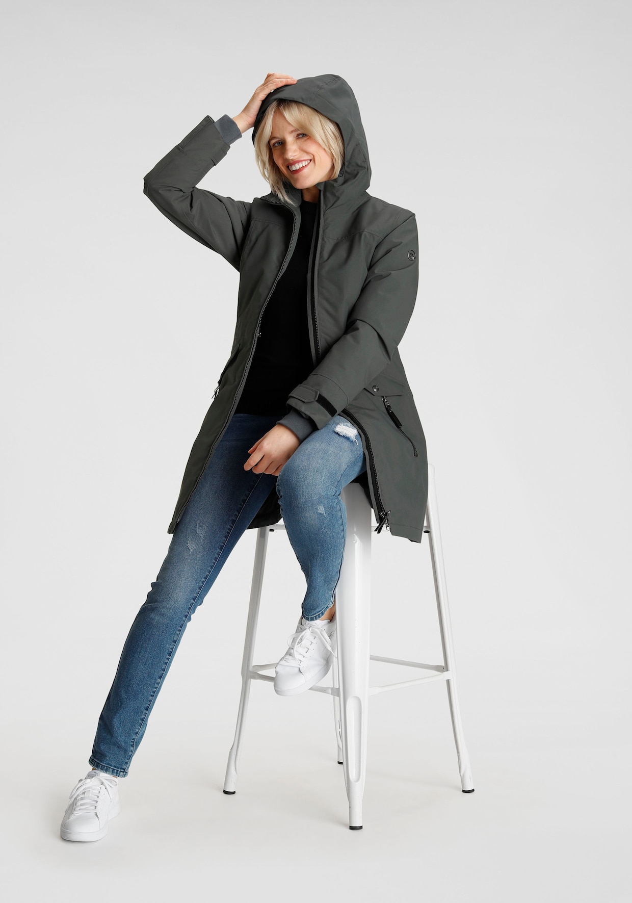 Funktionsparka - dunkelgrün