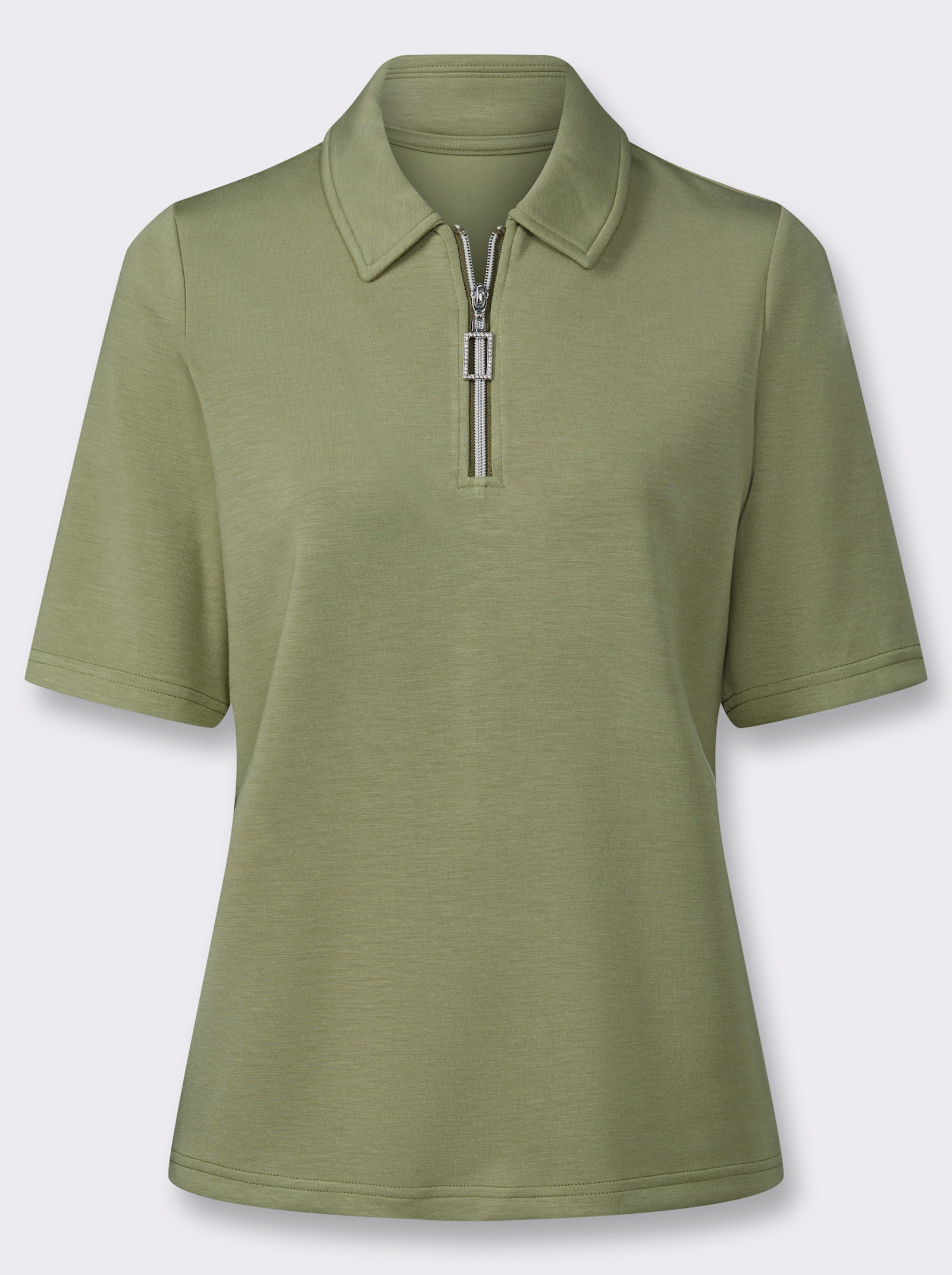 Poloshirt in Interlock-Qualität - schilf