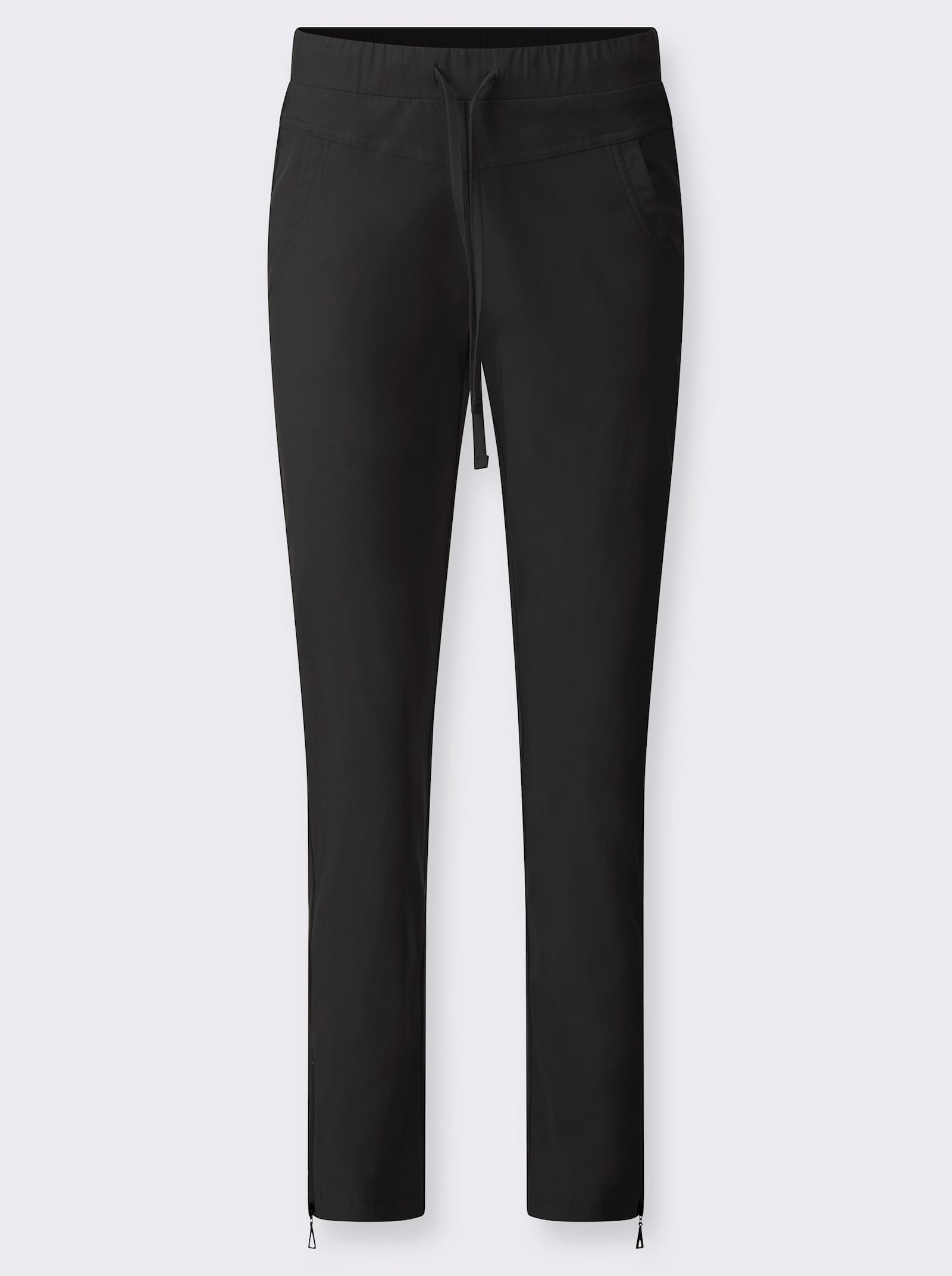Bengalinhose mit Reißverschluss am Bein - schwarz