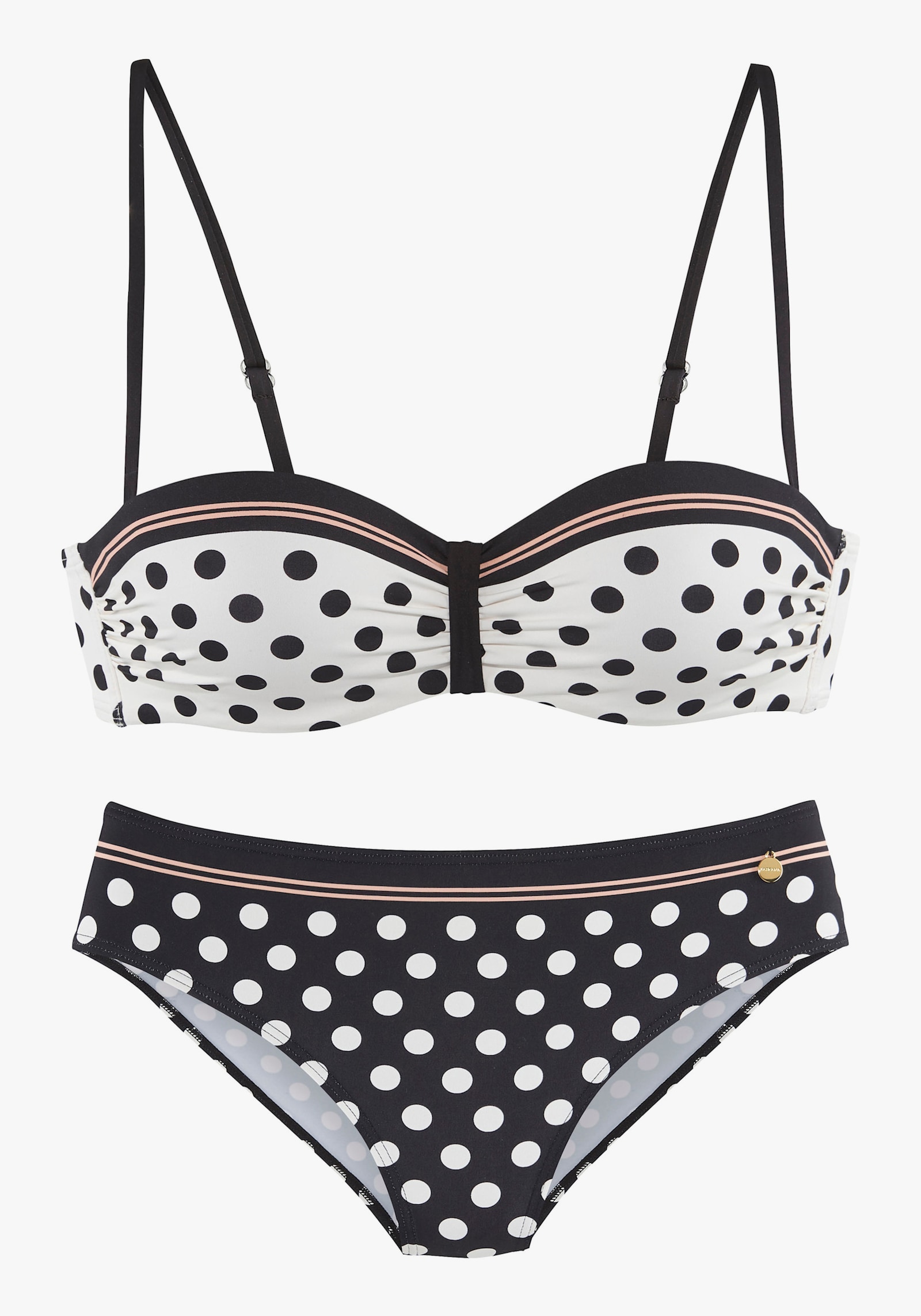 LASCANA Bügel-Bikini - schwarz/creme