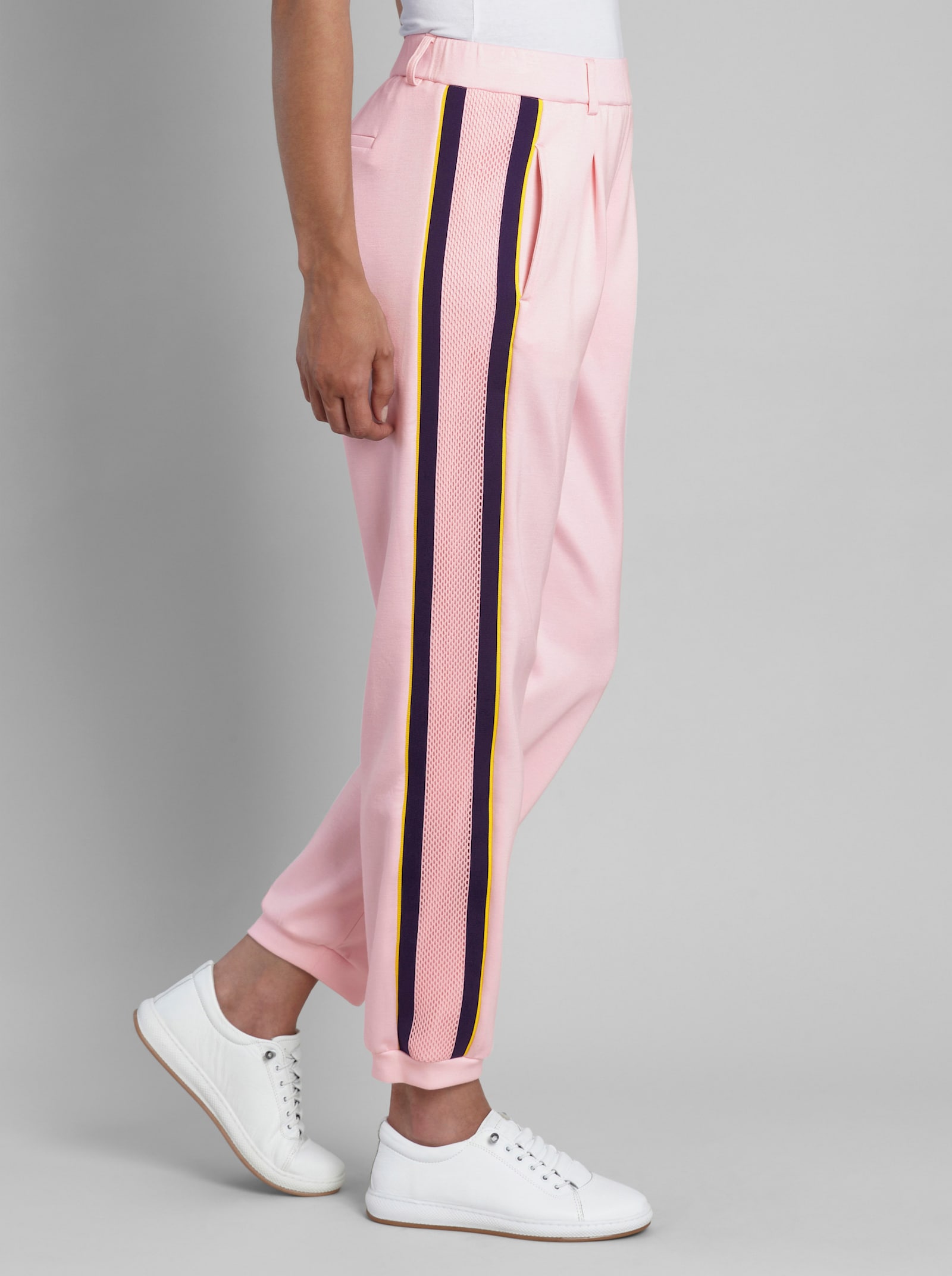 heine Jerseyhose mit Kontraststreifen - hellrosé