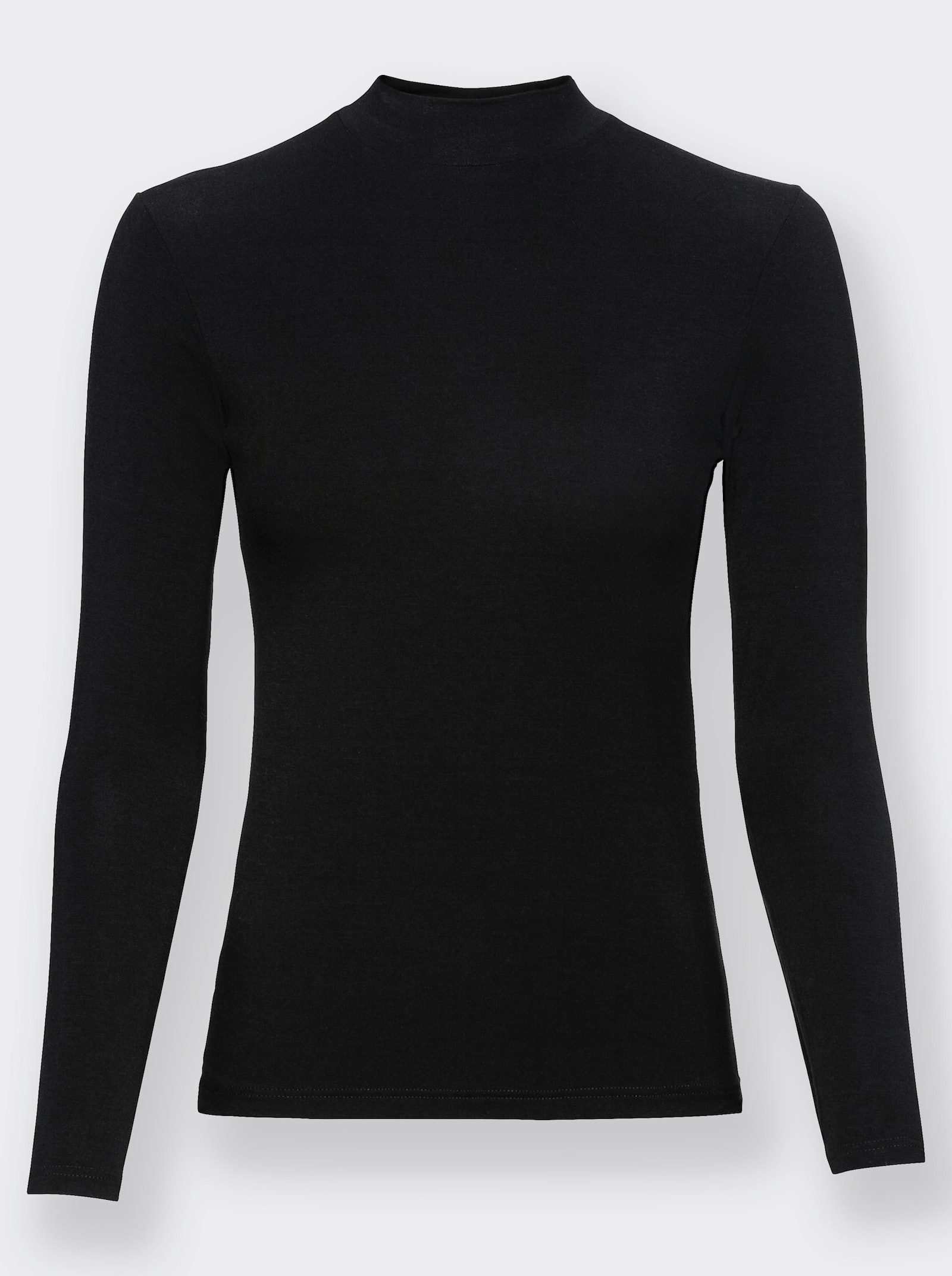 wäschepur Langarm Blazershirt - schwarz