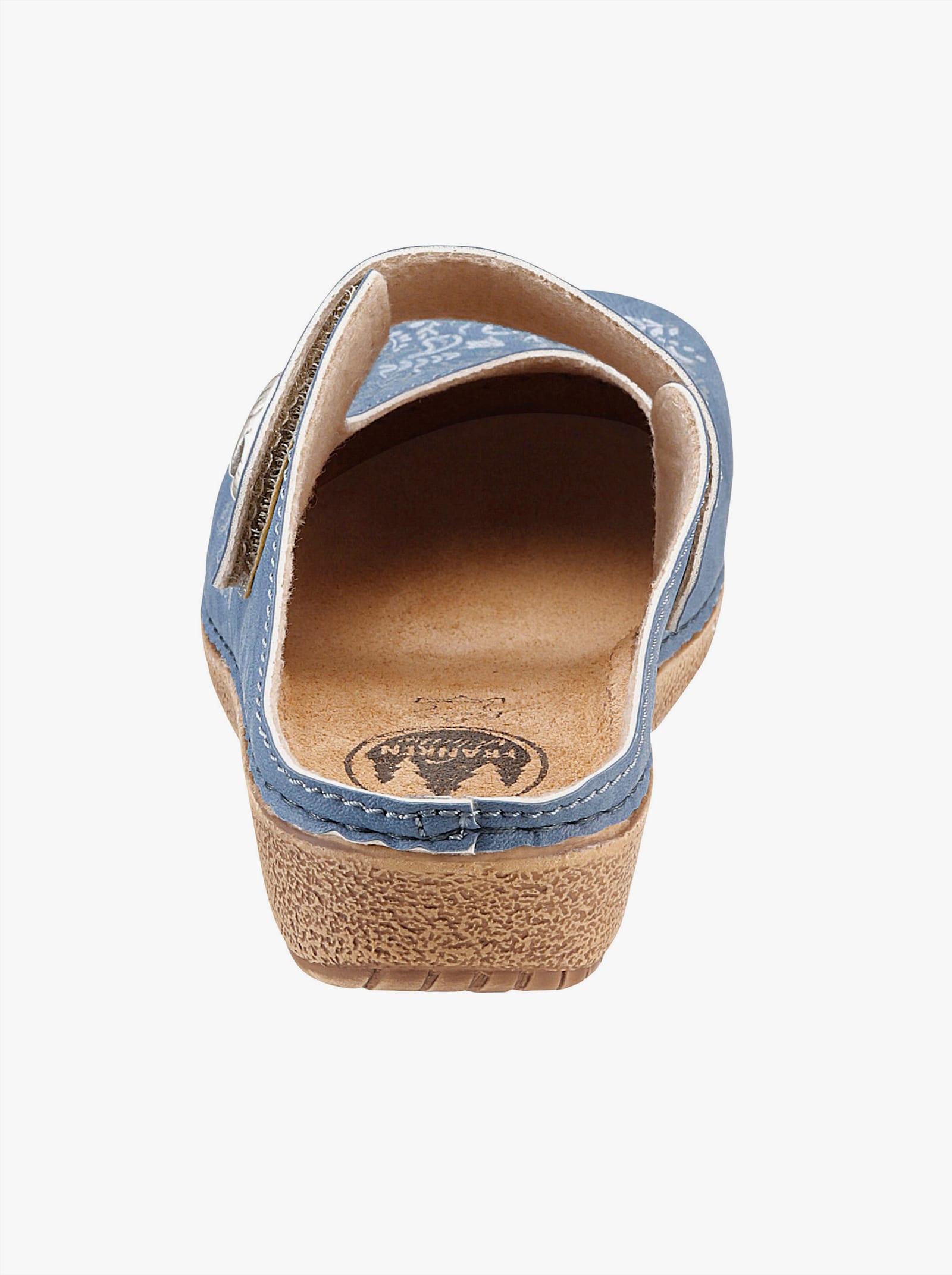 Franken Schuhe Pantofle - džínová modrá