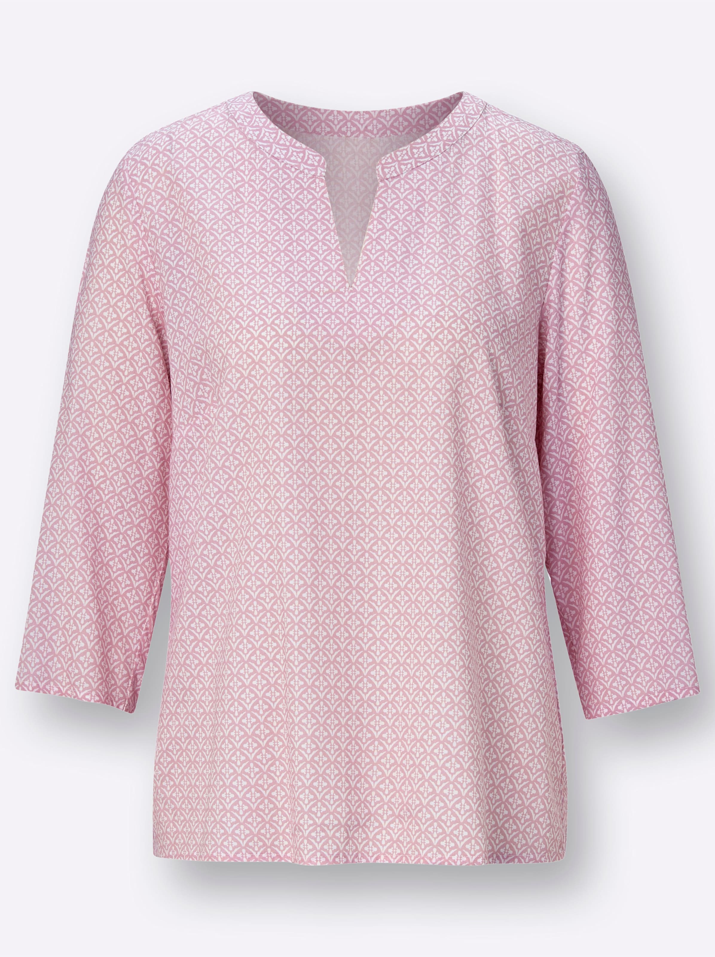 Witt Weiden Damen Schlupfbluse rosé gemustert  - Onlineshop Witt Weiden