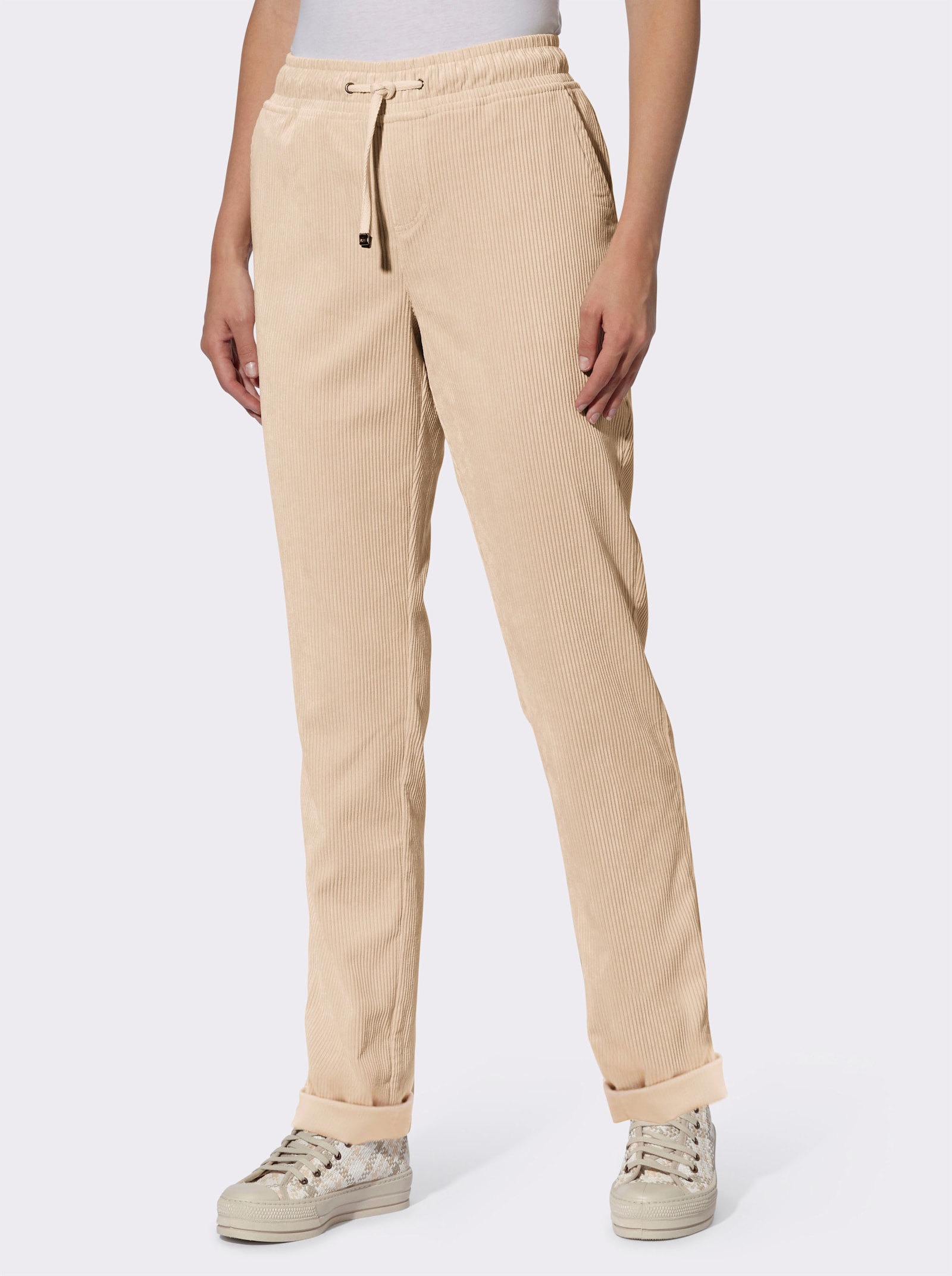 heine Cordhose mit Rundum-Dehnbund - elfenbein
