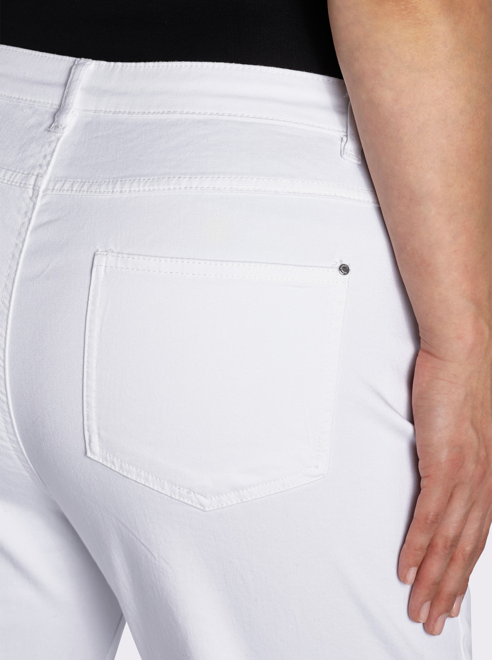 7/8-Jeans mit Stretch-Anteil - wollweiß