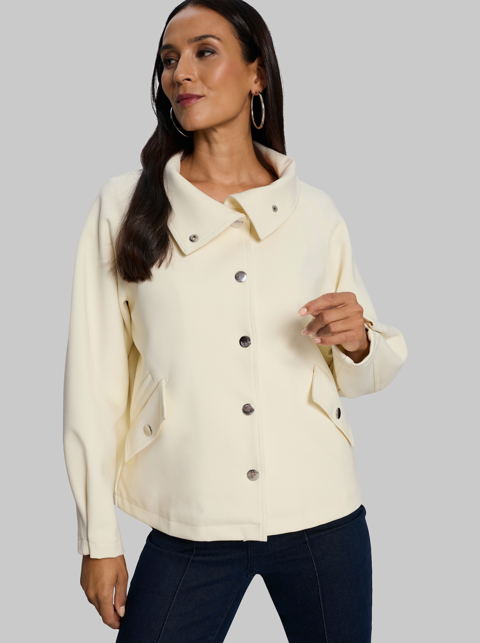 heine Übergangsjacke mit Umlegekragen - champagner