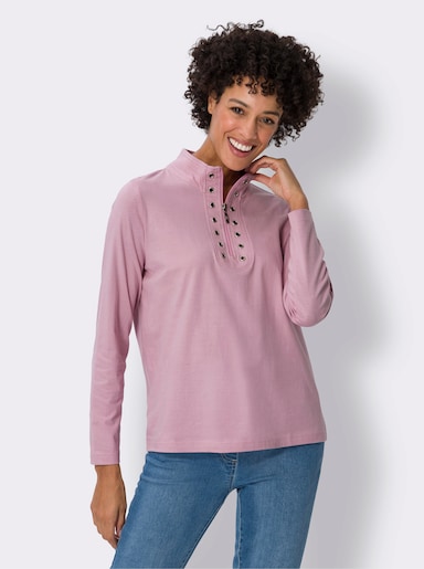 Shirt met opstaande kraag - roze