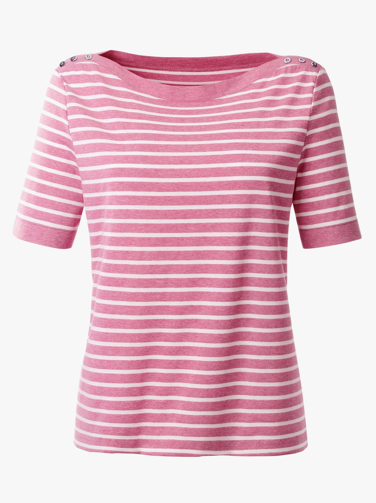 Tričko s krátkým rukávem - růžová-bílá