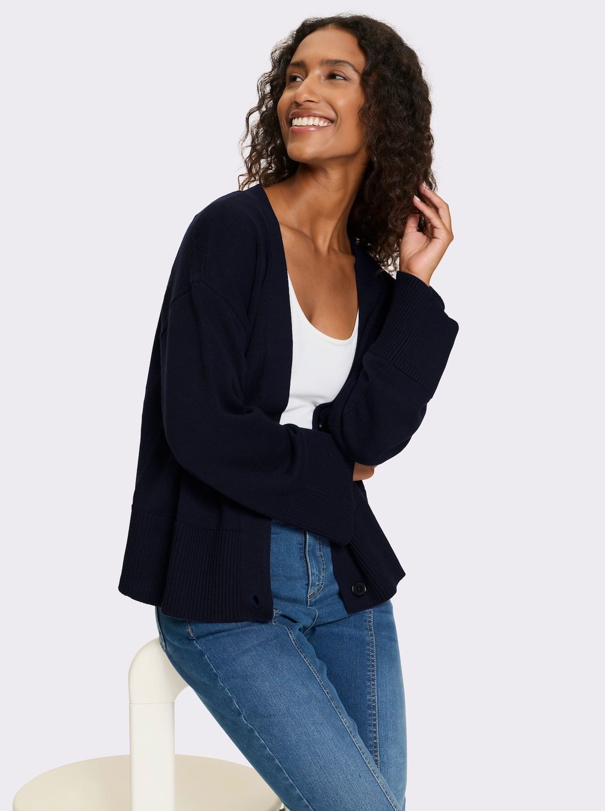 heine Strickjacke - marine