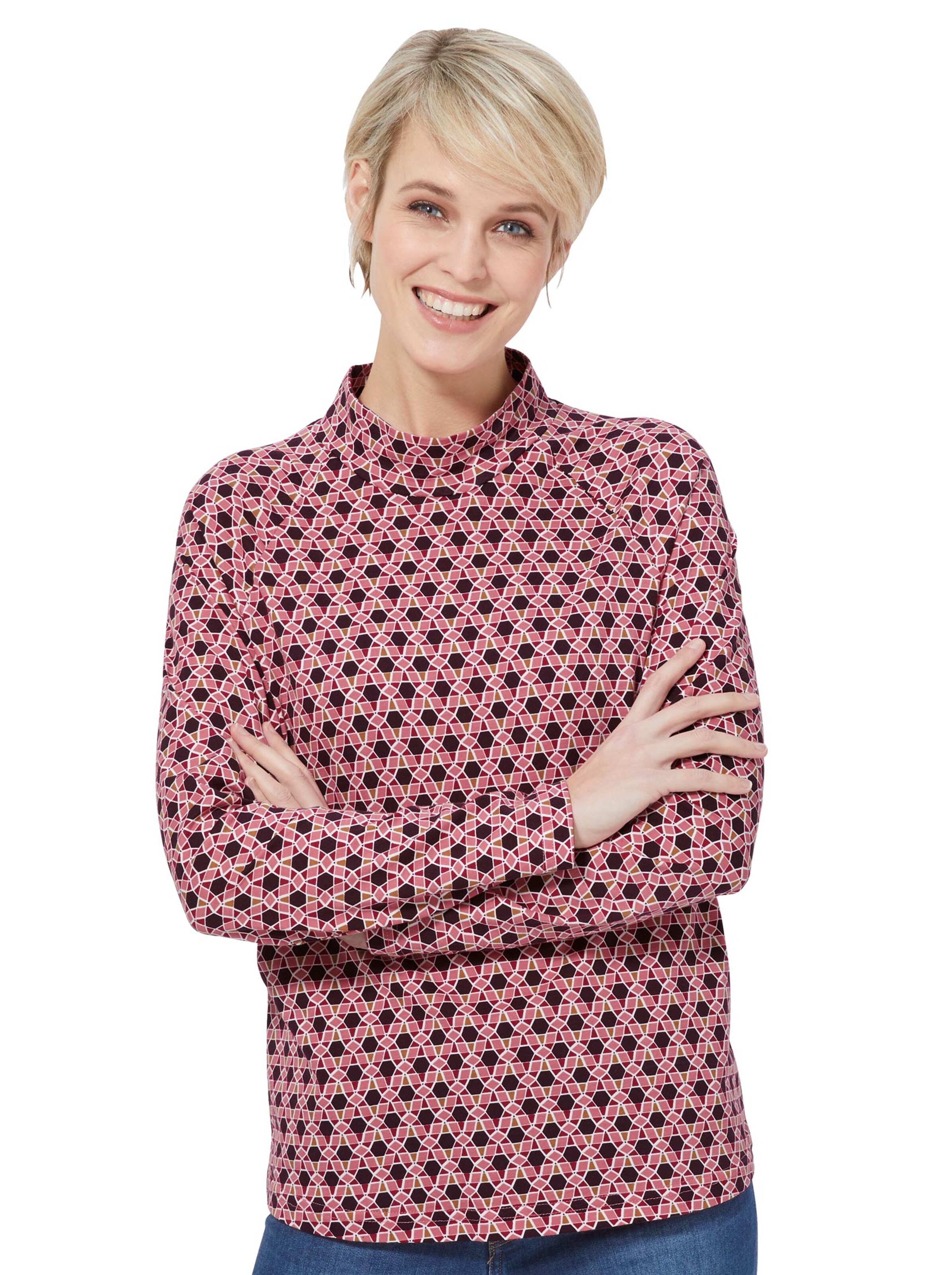 Shirt - bordeaux-gemustert