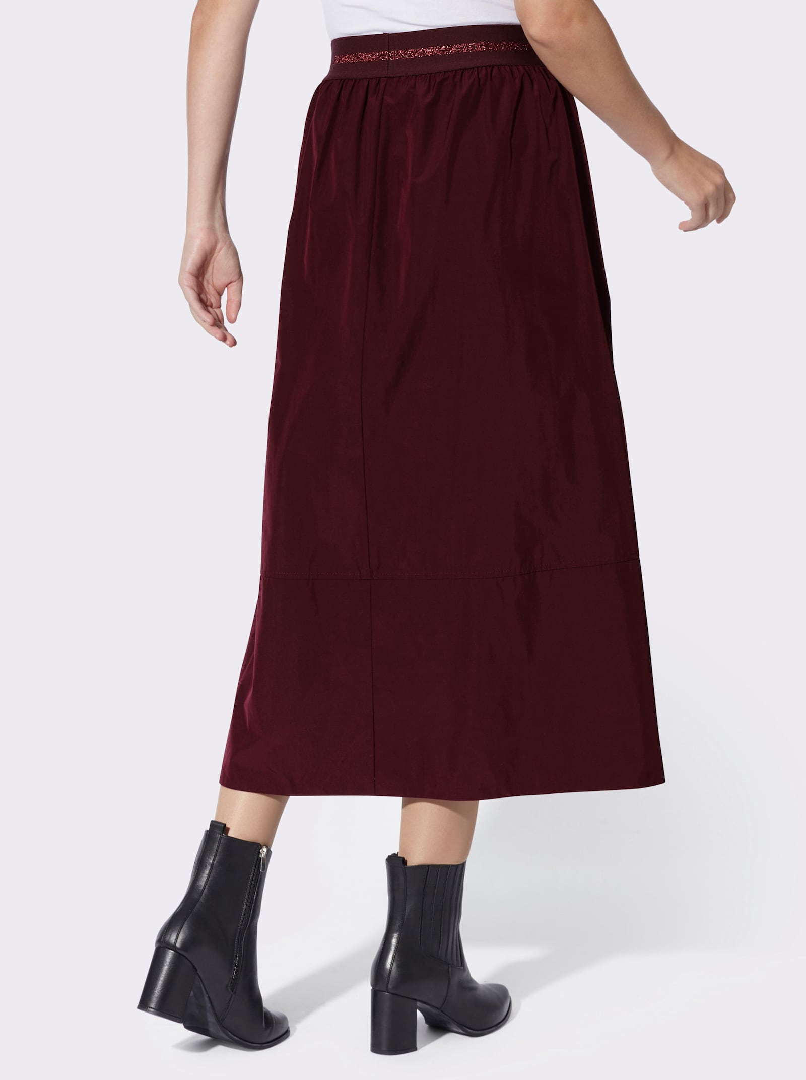 heine Comfortrok met zijzakken - bordeaux