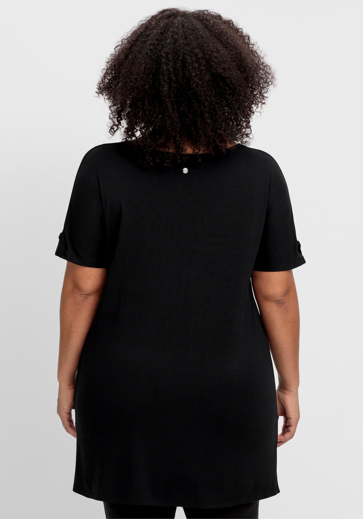 sheego Lang shirt - zwart