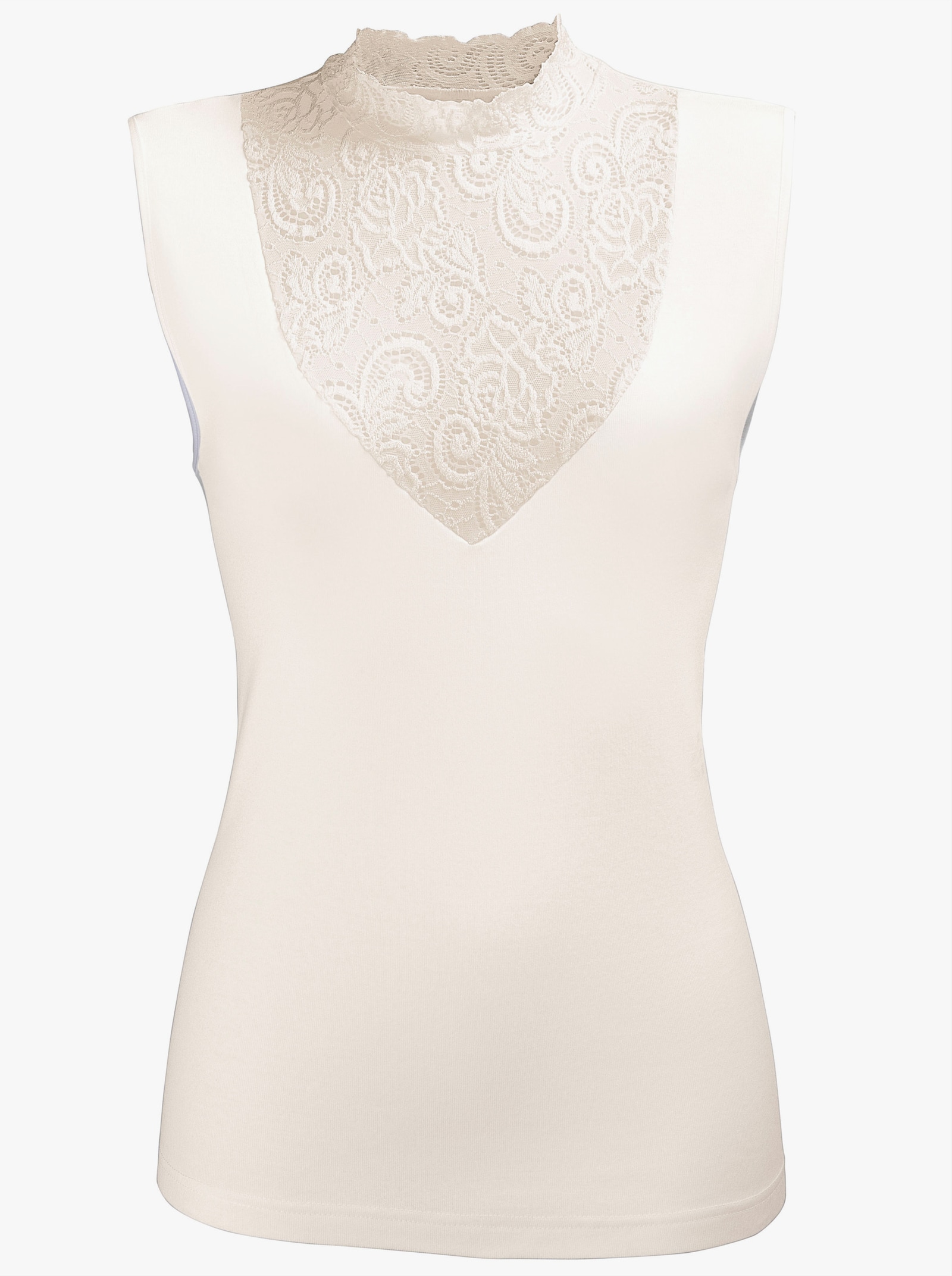 Nina von C. Elegant linne med ståkrage - champagne