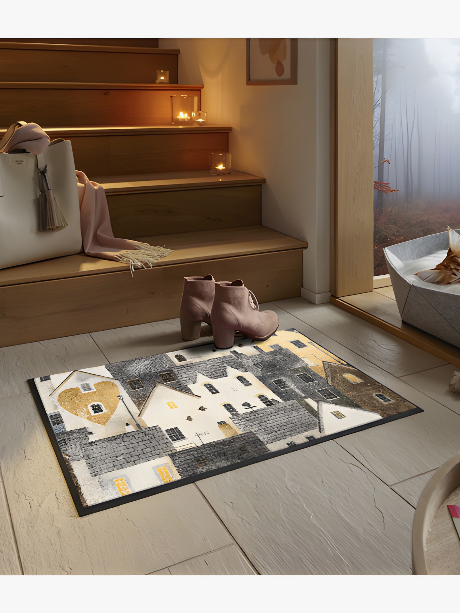 wash+dry by Kleen-Tex Fußmatte - ecru-grau