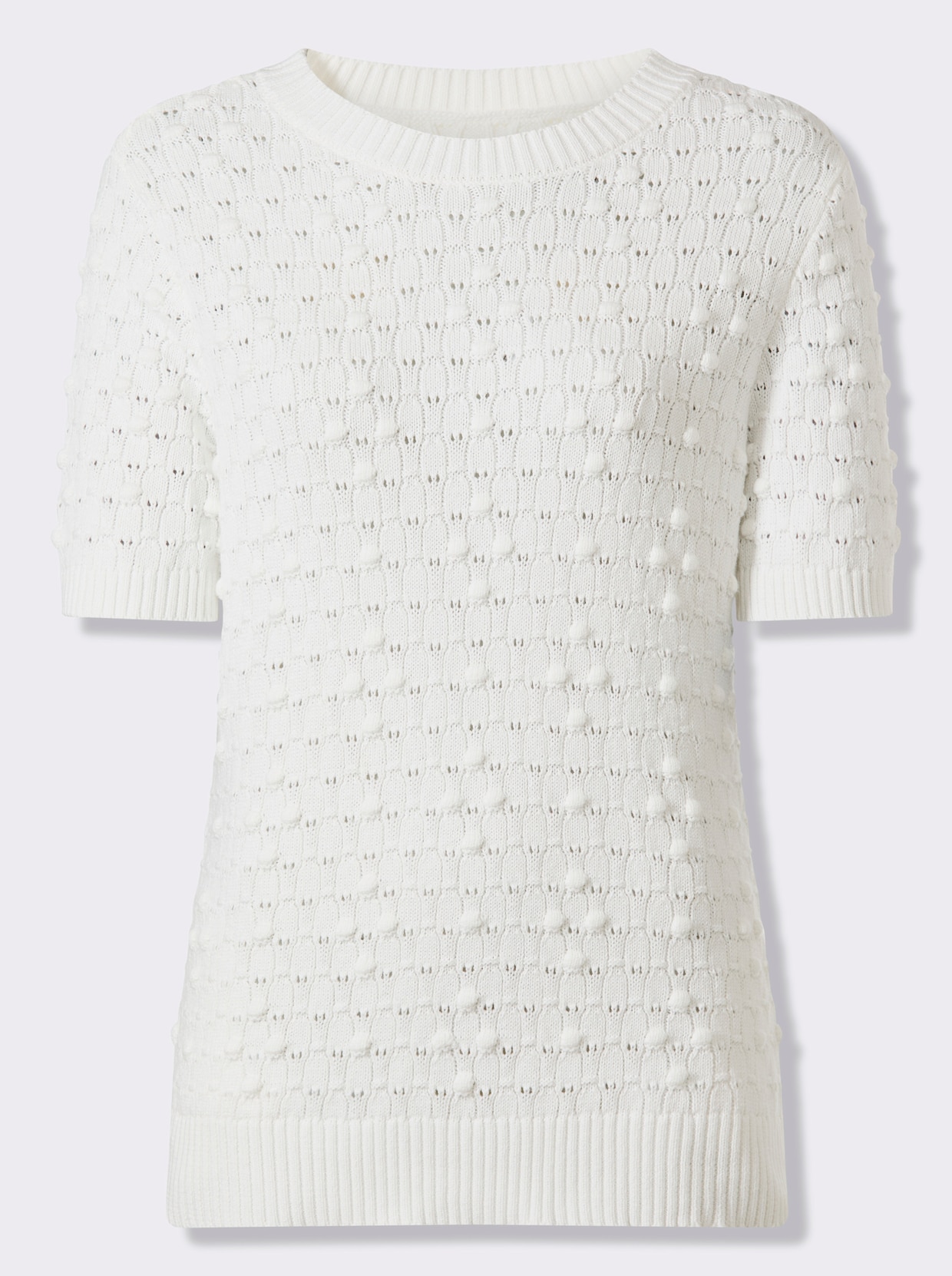 Kurzarmpullover - ecru