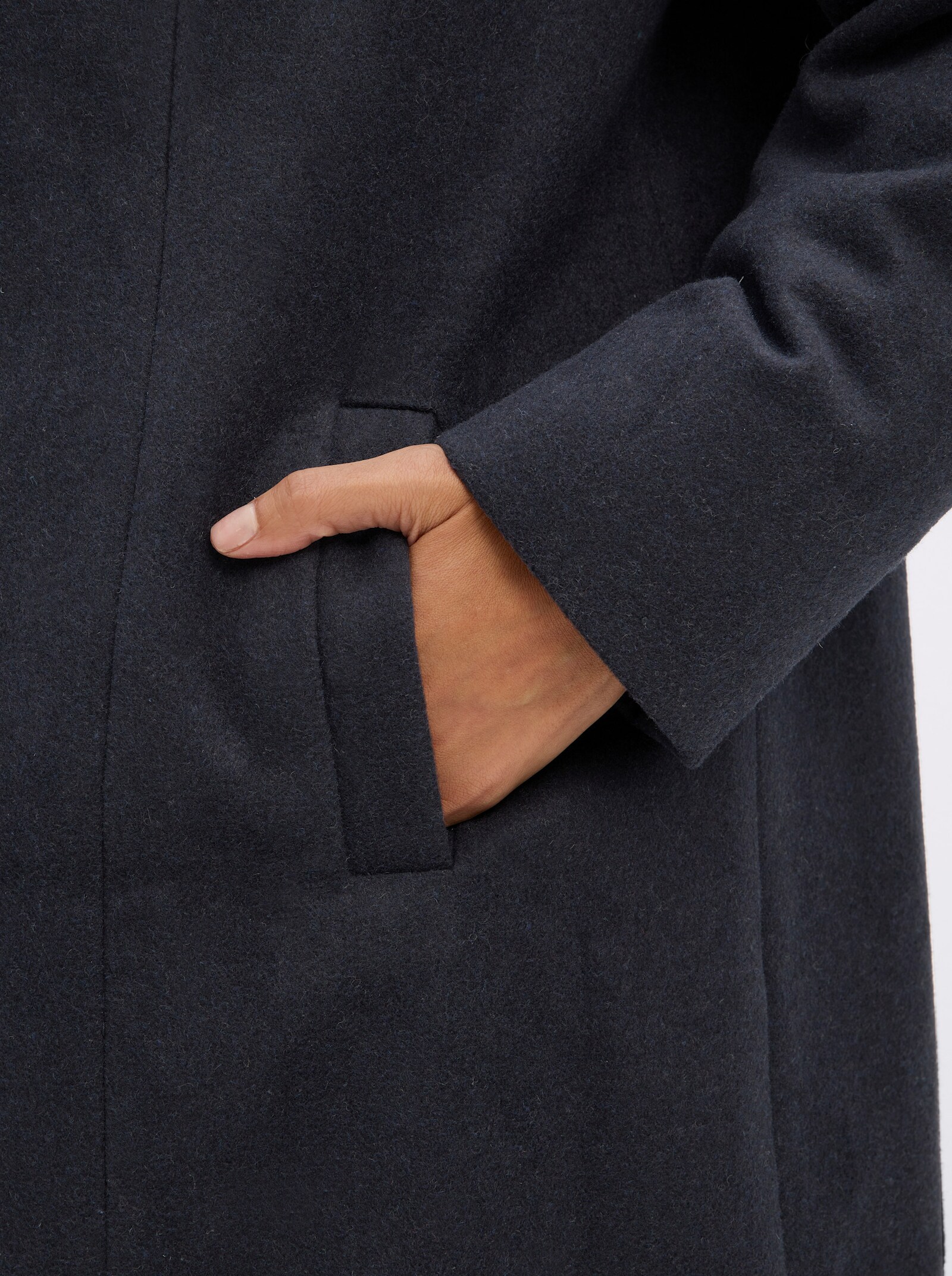 sheego Kapuzenjacke in A-Linie - tiefblau