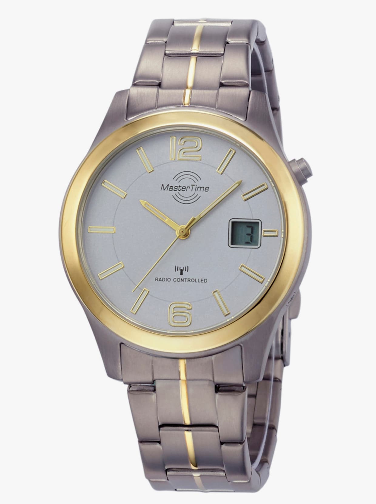 Herren-Funkuhr - bicolor