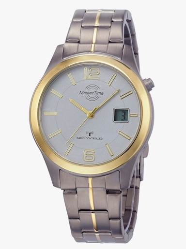 Herren-Funkuhr - bicolor