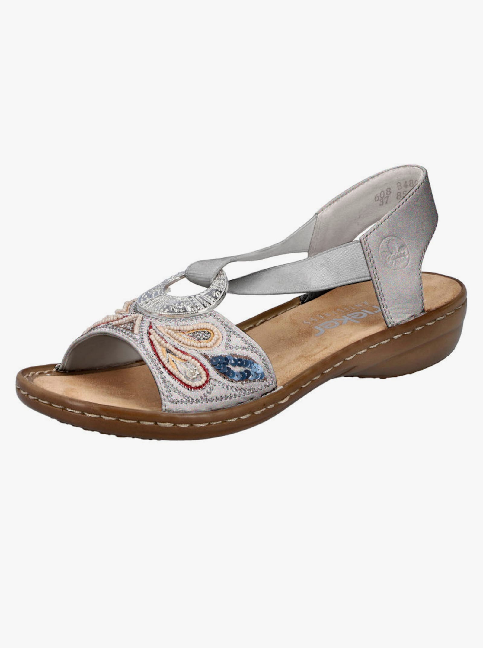 Rieker Sandalette aus Lederimitat, von Rieker - hellgrau