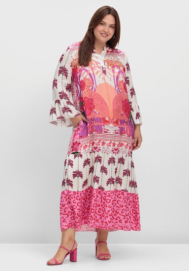 sheego loves miss goodlife Maxikleid - pink gemustert