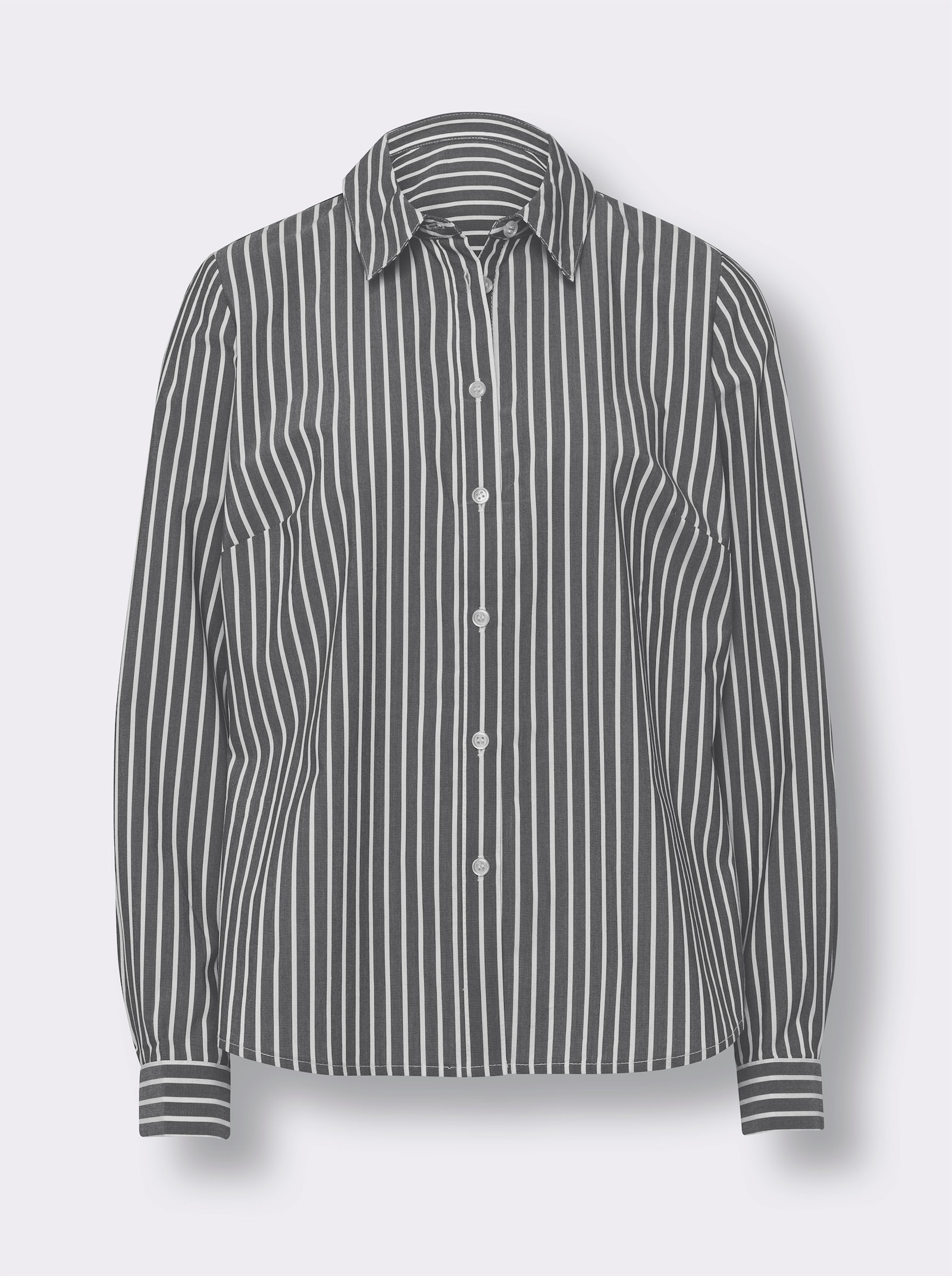 heine Hemdbluse mit Streifen - marine-weiss-gestreift