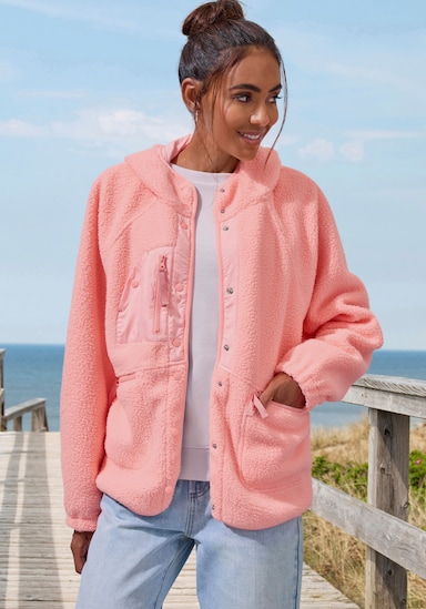 Vivance Active by Lascana Fleecejacke - neon koralle