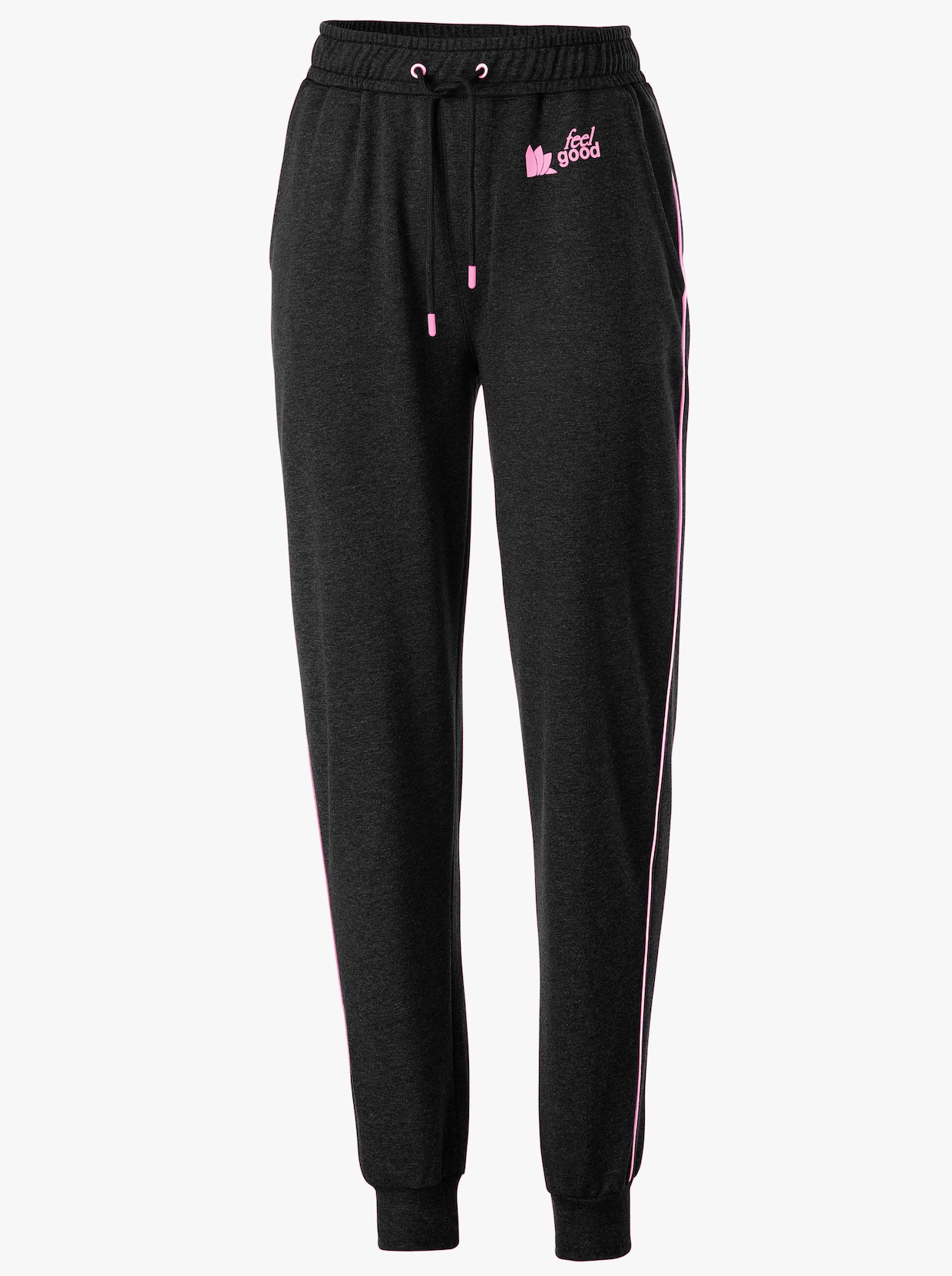 feel good broek - zwart/pink