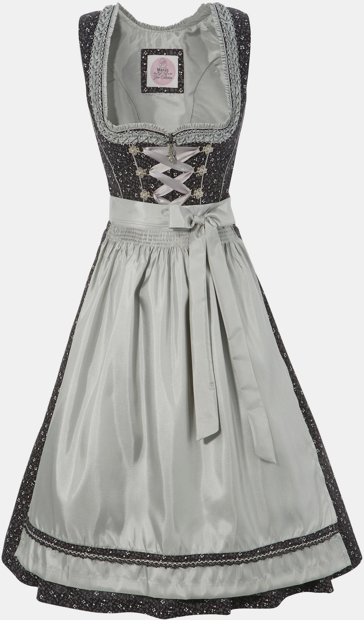 MarJo Dirndl - schwarz-silberfarben