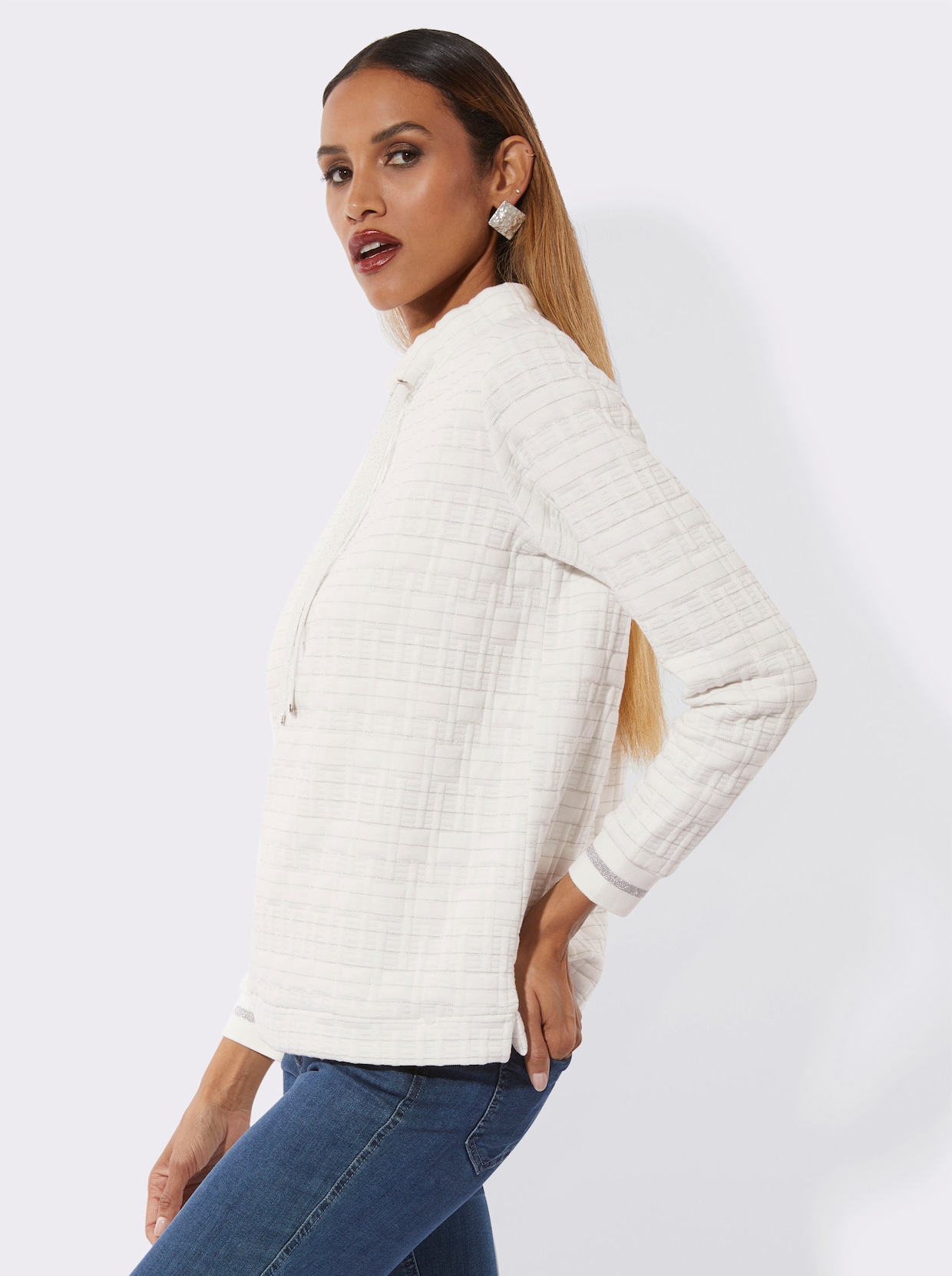 Sweatshirt - ecru