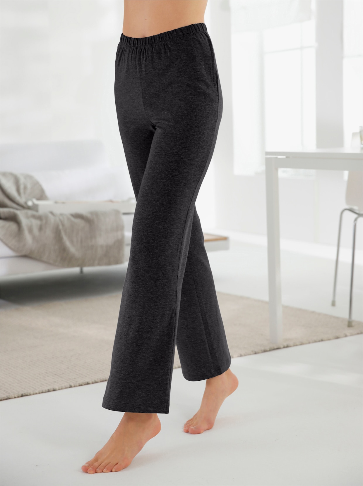 feel good broek - zwart + grijs gemêleerd