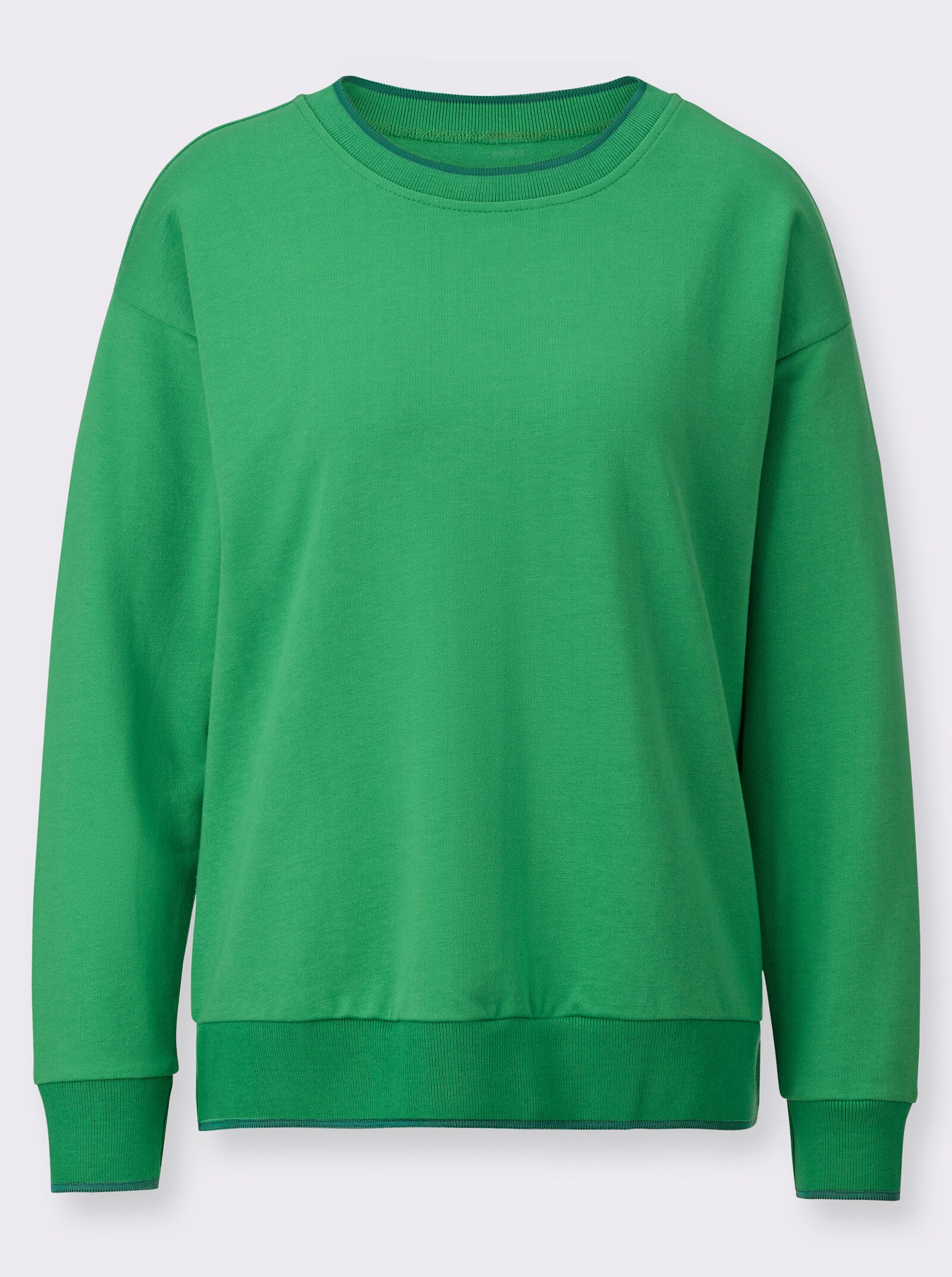 Sweatshirt van puur katoen - grasgroen