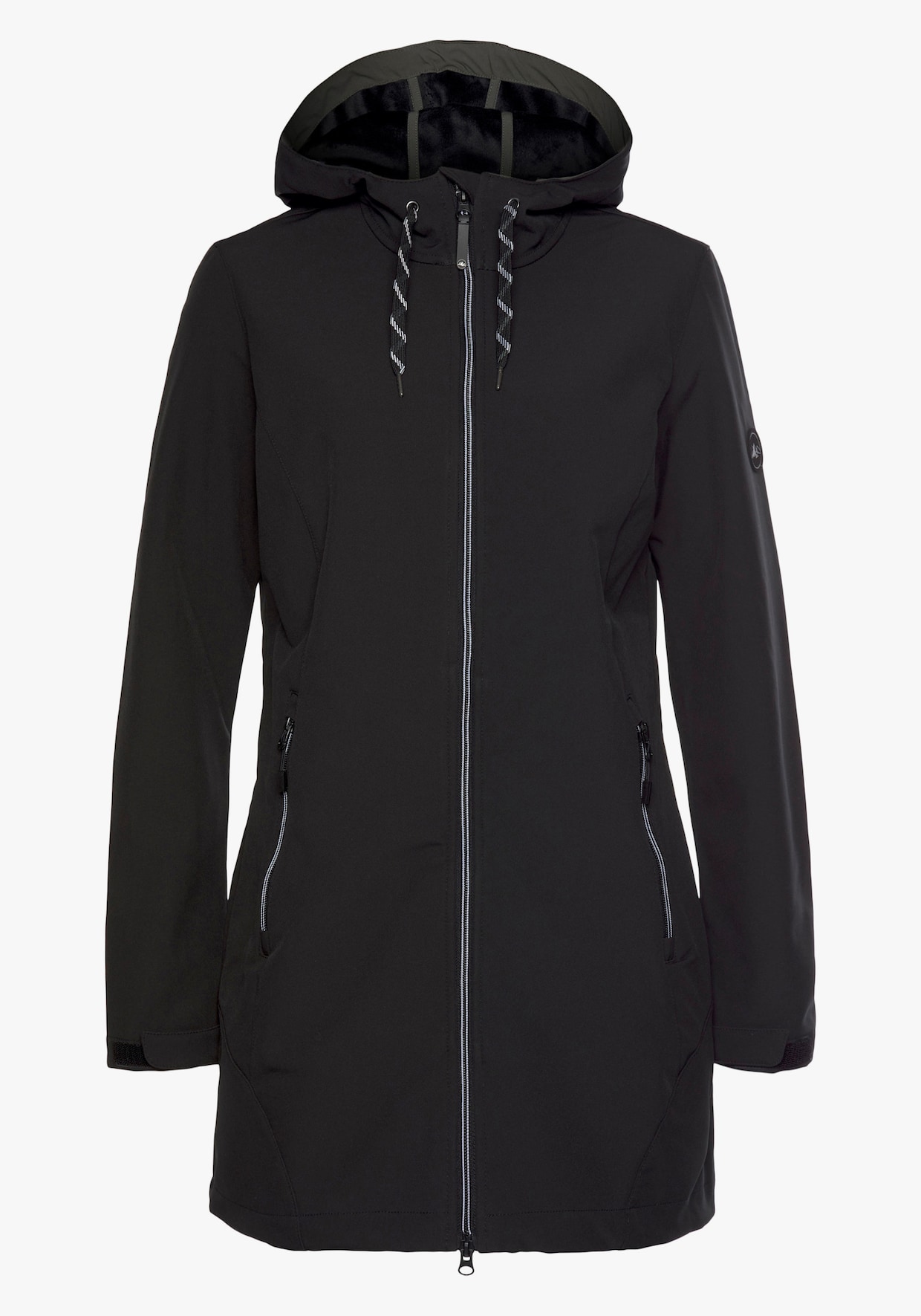 Softshellmantel - schwarz